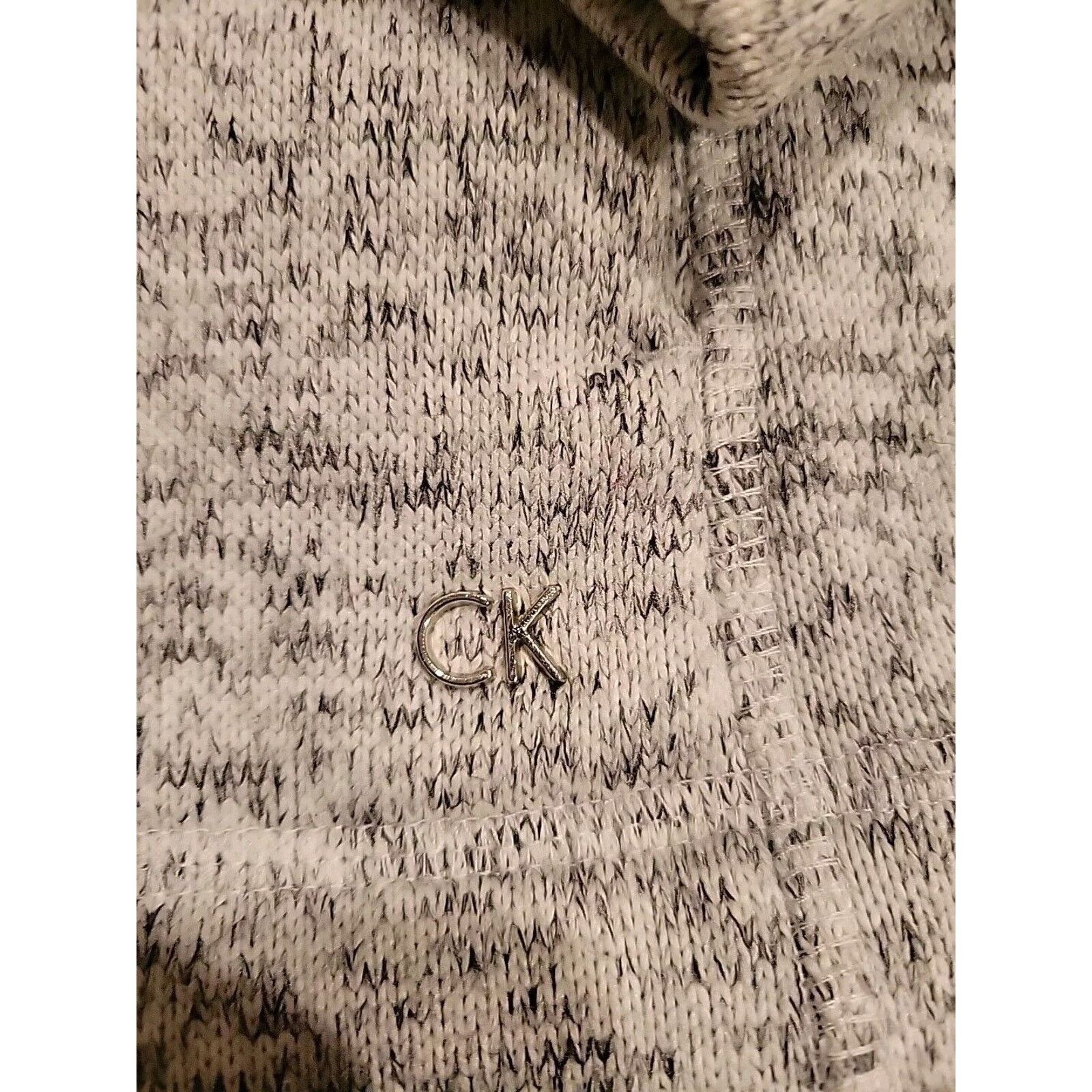 Calvin Klein Calvin Klein Women Gray Zip Long Sleeve Sweater Size M Reg Size M / US 6-8 / IT 42-44 - 5 Thumbnail