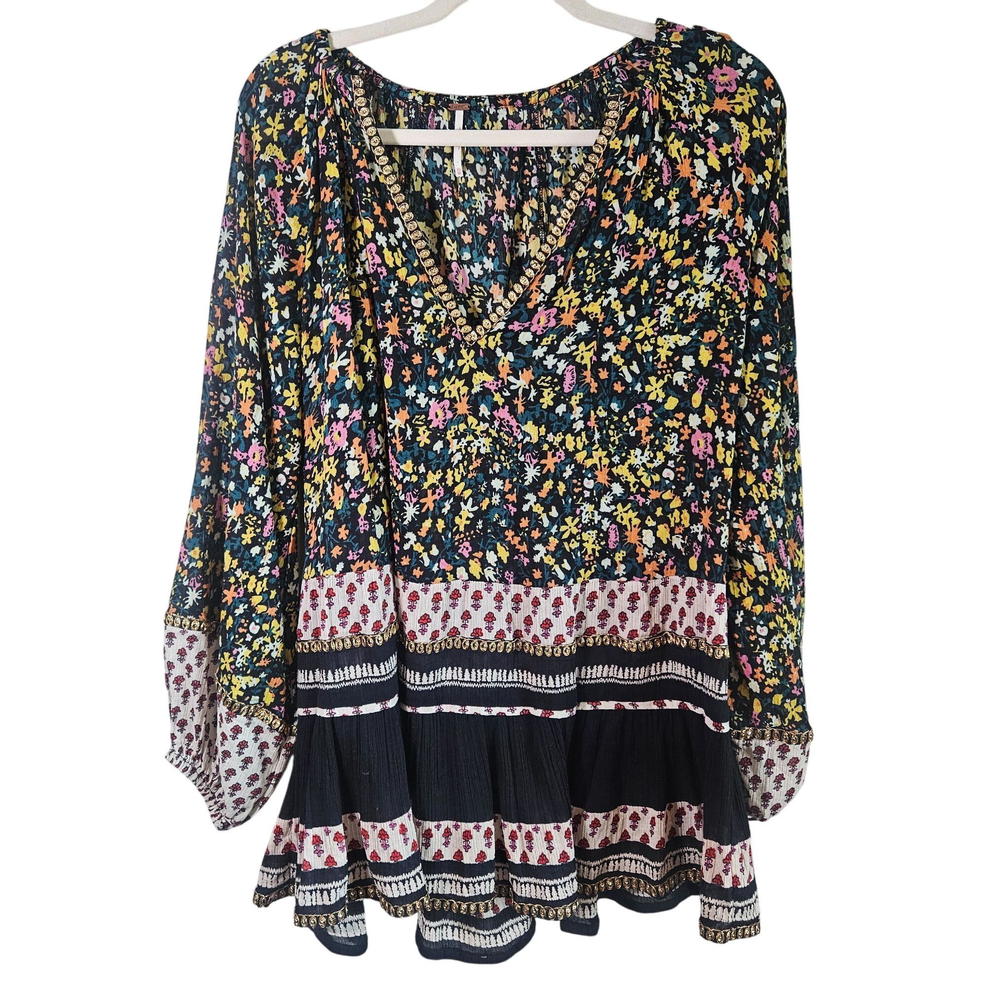 Free People Free People Gardenia Tunic Top XS Cottagecore Boho Fall Laye Size XS / US 0-2 / IT 36-38 - 2 Thumbnail