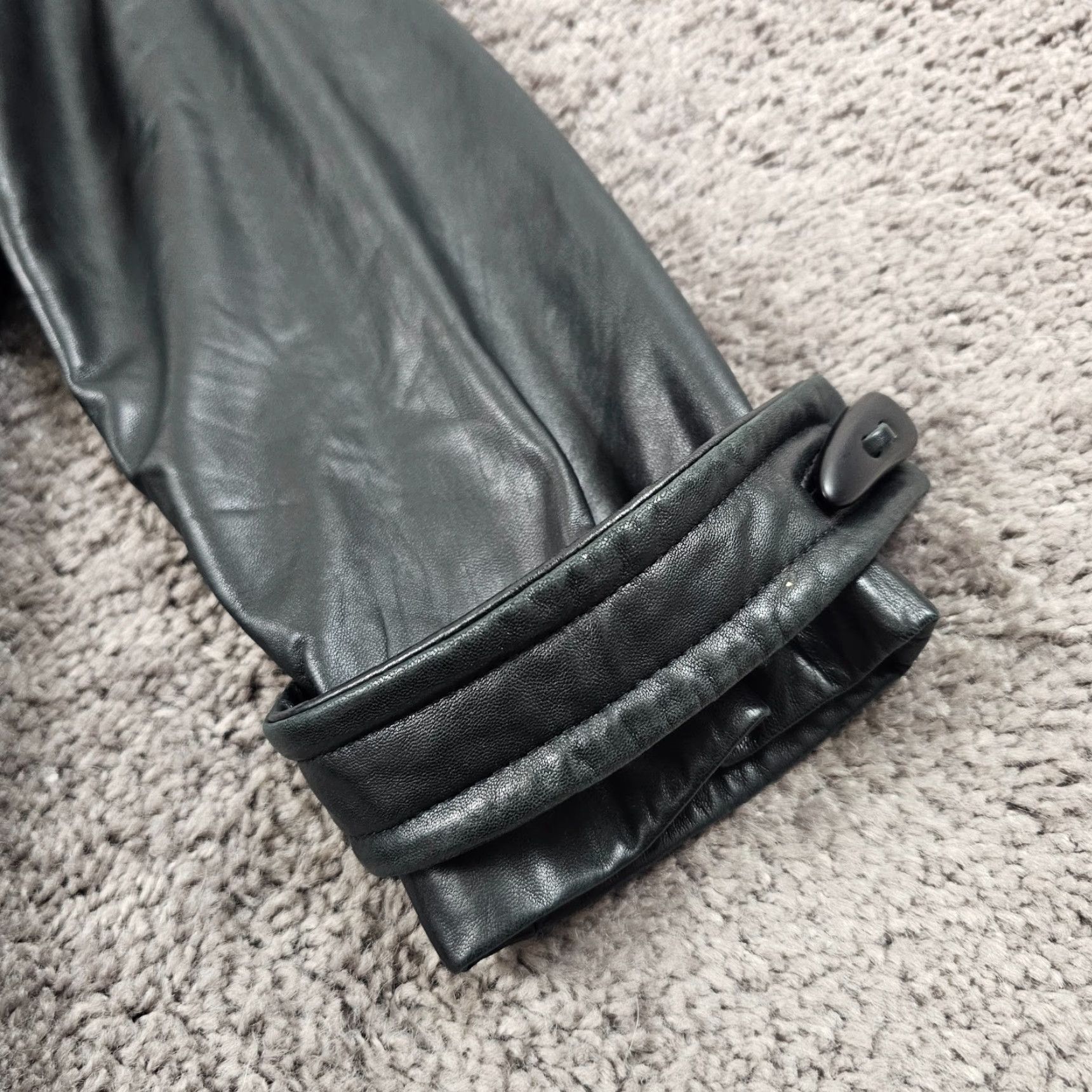 Vintage Pelle Studio Jacket Mens M Black Leather Toggle Button Coat Overcoat N/A 90s Outdoor Mens Size US M / EU 48-50 / 2 - 7 Thumbnail