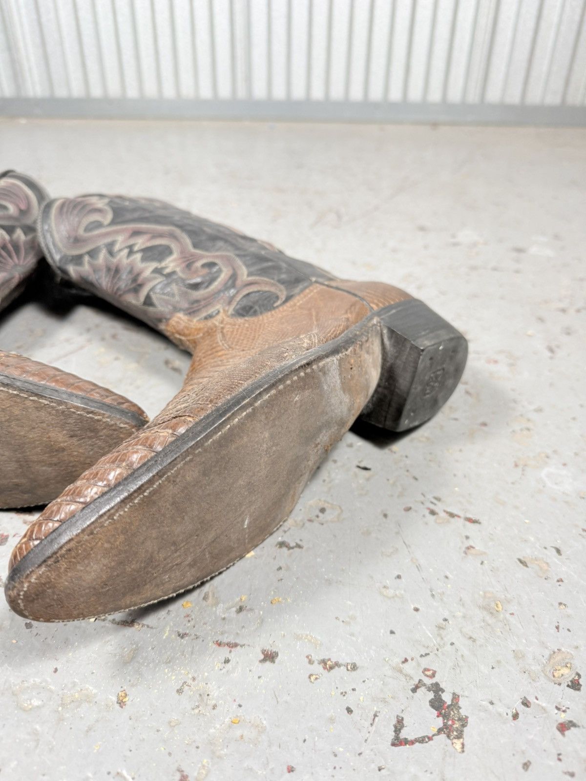 Dan Post 80s Vintage Dan Post USA Teju Lizard Skin Cowboy Boots Toes Size US 8.5 / EU 41-42 - 4 Thumbnail