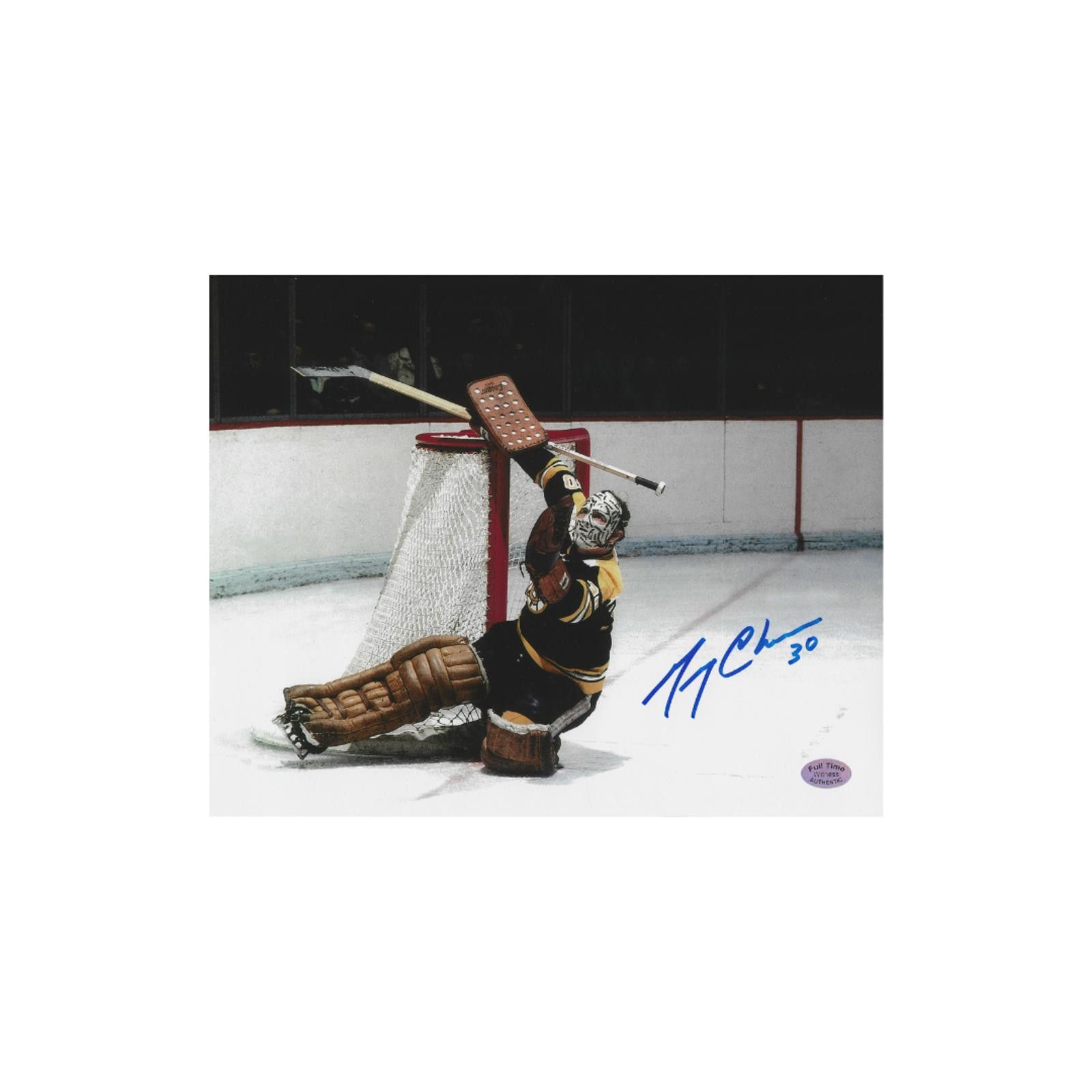 Other Gerry Cheevers Bruins Autographed 8x10 Photo coa W/Frame Size ONE SIZE - 3 Thumbnail