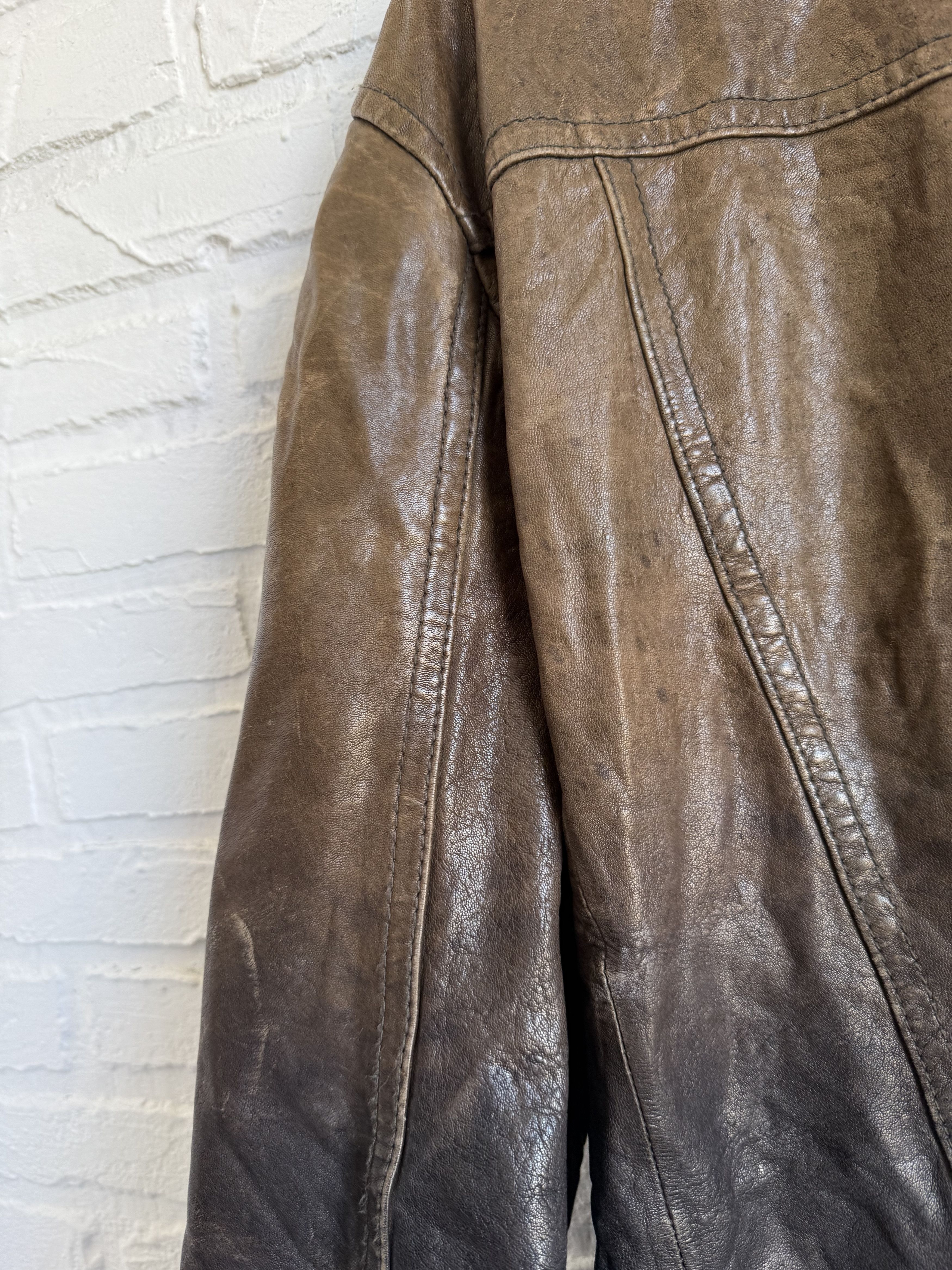 Allsaints Allsaints gradient brown black leather jacket Size US XL / EU 56 / 4 - 15 Thumbnail