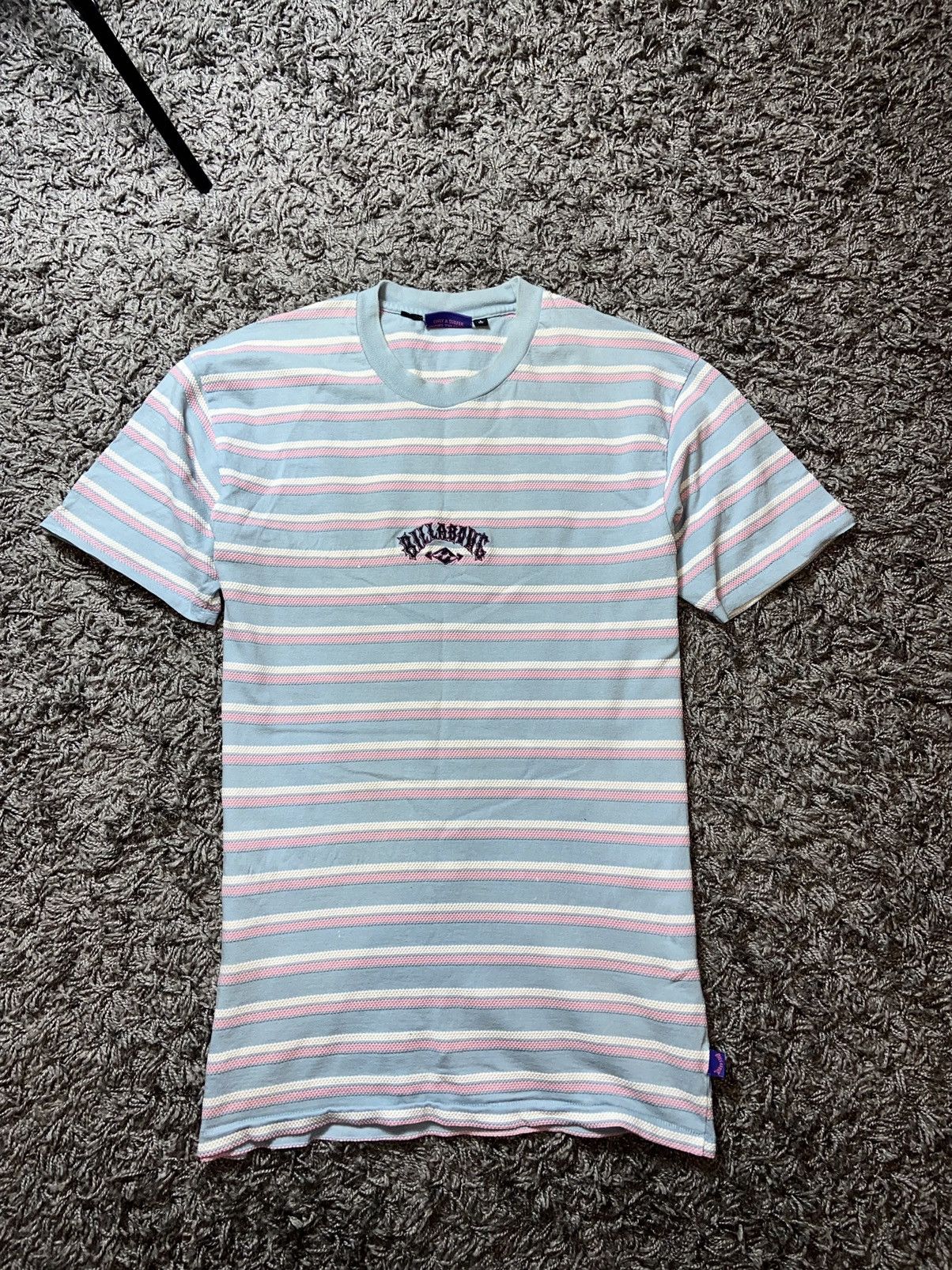 Billabong × Vintage BILLABONG STRIPPED CENTRE LOGO COTTON ADULT T-SHIRT Size US L / EU 52-54 / 3 - 2 Thumbnail