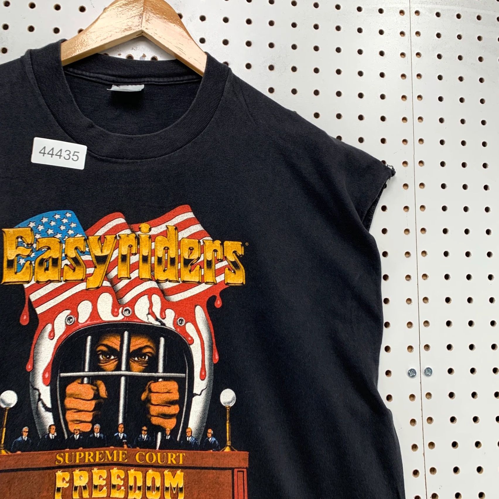 Vintage VINTAGE Stedman T-Shirt Shirt Mens 2XL Black USA 90s Easyriders Freedom Fight Sleeveless Crew Neck USA Mens Size US XXL / EU 58 / 5 - 6 Thumbnail