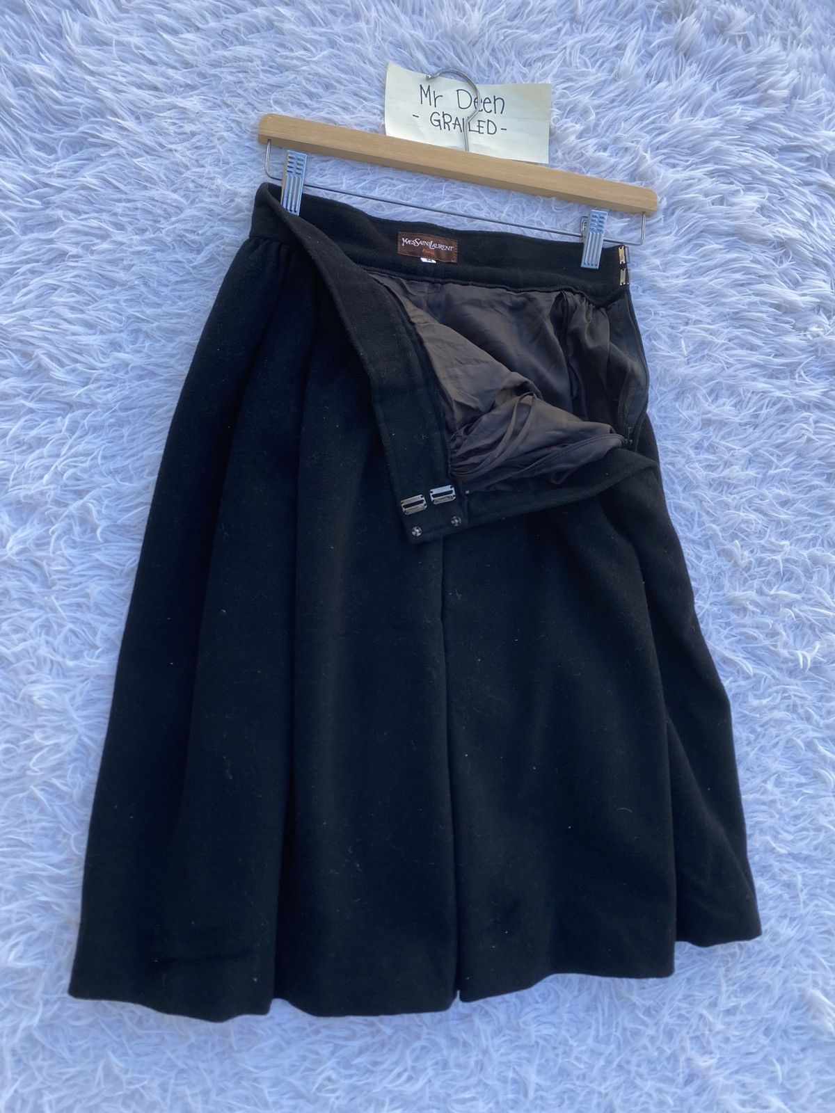 Yves Saint Laurent Rare Vintage Yves Saint Laurent YSL Wool Skirt Size 25" / US 0 / IT 36 - 5 Thumbnail