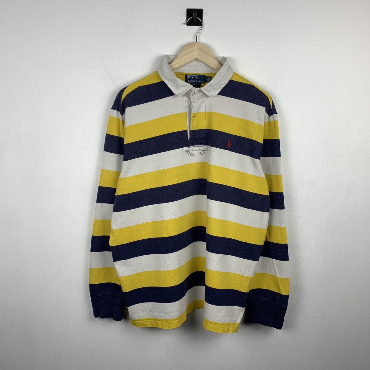 Polo Ralph Lauren Vintage Polo Ralph Lauren Striped Rugby Shirt Long Sleeve Size US XL / EU 56 / 4 - 1 Thumbnail