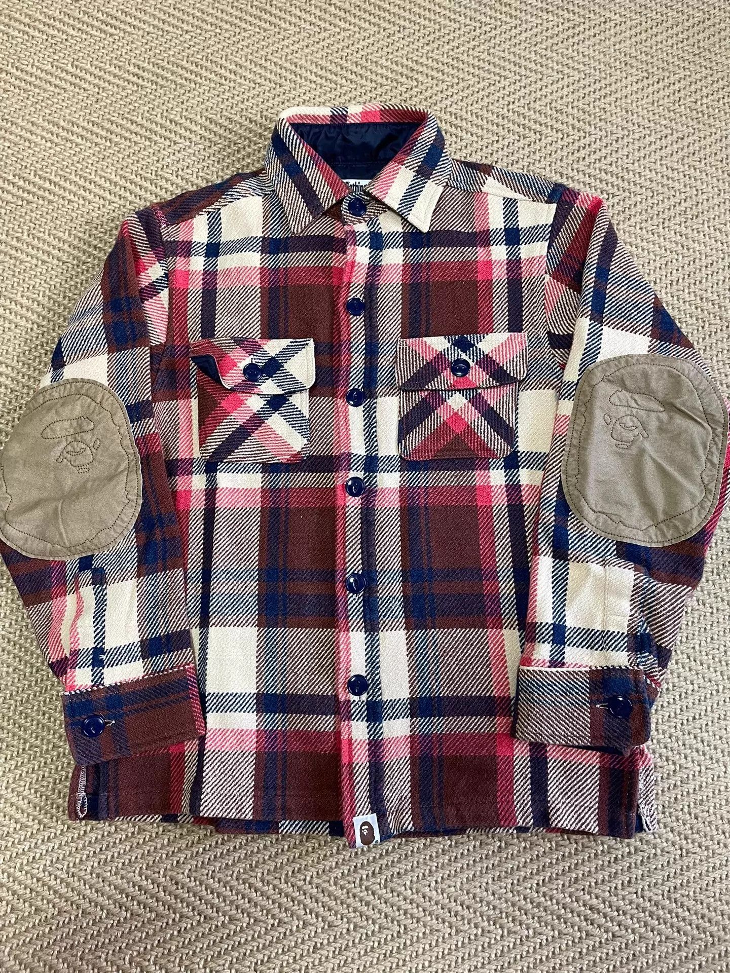 Bape BAPE Ape Head Patch Kimura Check Shirt Size S New Size US S / EU 44-46 / 1 - 1 Thumbnail