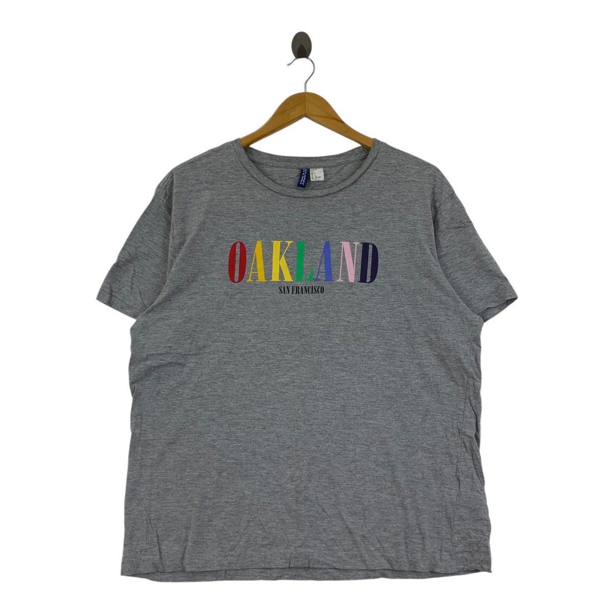 H&M OAKLAND SAN FRANCISCO Rainbow Logo Tee Shirt Top H&M Size L / US 10 / IT 46 - 1 Thumbnail