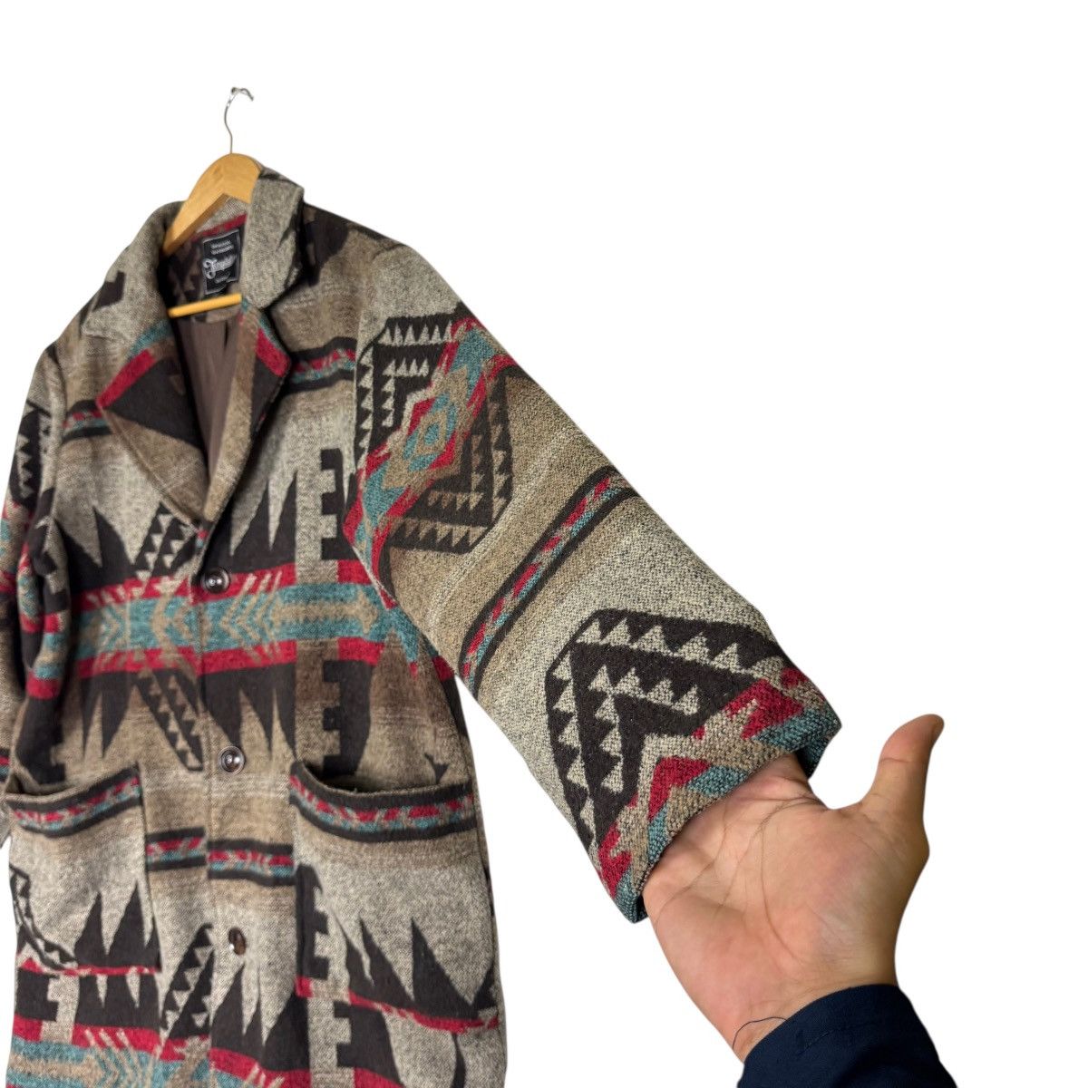 Japanese Brand Japanese Phenomenal Geometry Long Coat Size US L / EU 52-54 / 3 - 8 Thumbnail