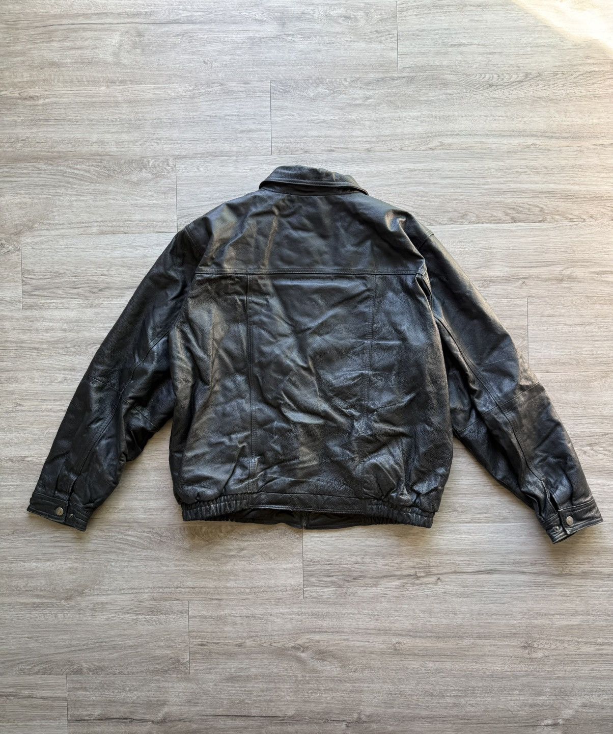 Vintage CRAZY Vintage Leather Jacket Size US L / EU 52-54 / 3 - 2 Thumbnail