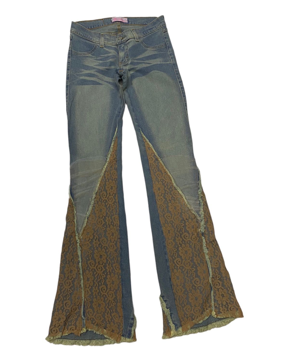 If Six Was Nine FLARE JEANS PYTHON DENIM JEANS IFSIXWASNINE LGB STYLE Size 26" / US 2 / IT 38 - 3 Thumbnail