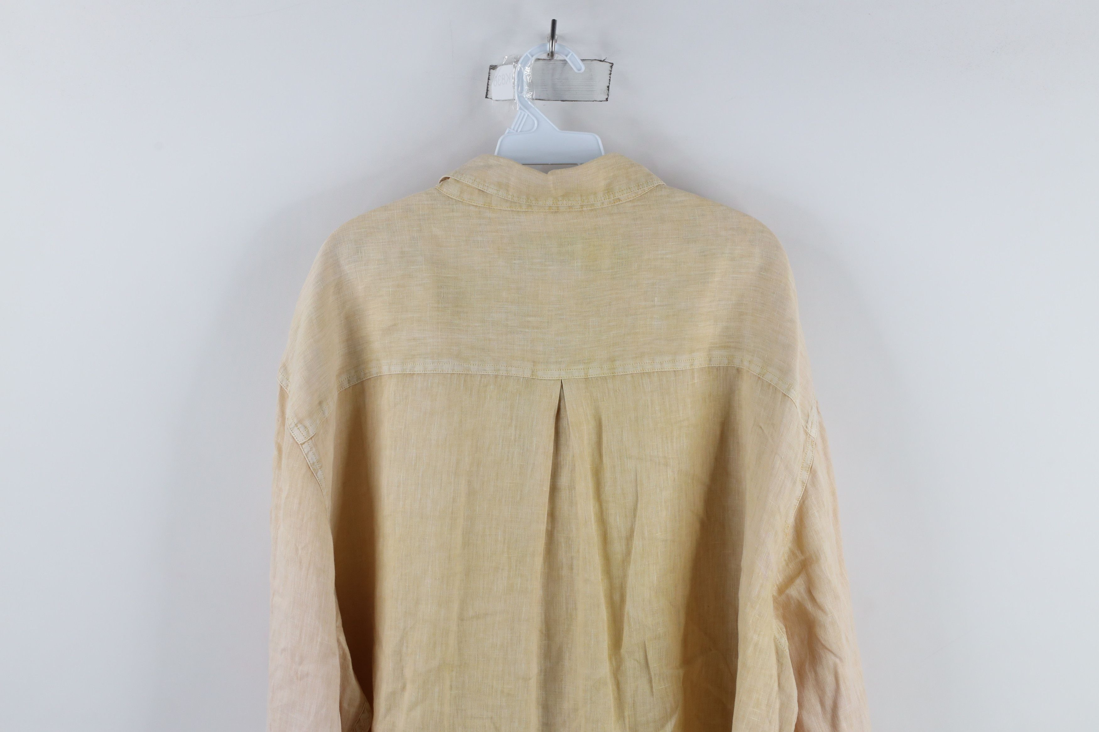 Vintage Vintage 90s Streetwear Linen Long Sleeve Button Shirt Size US XXL / EU 58 / 5 - 10 Thumbnail