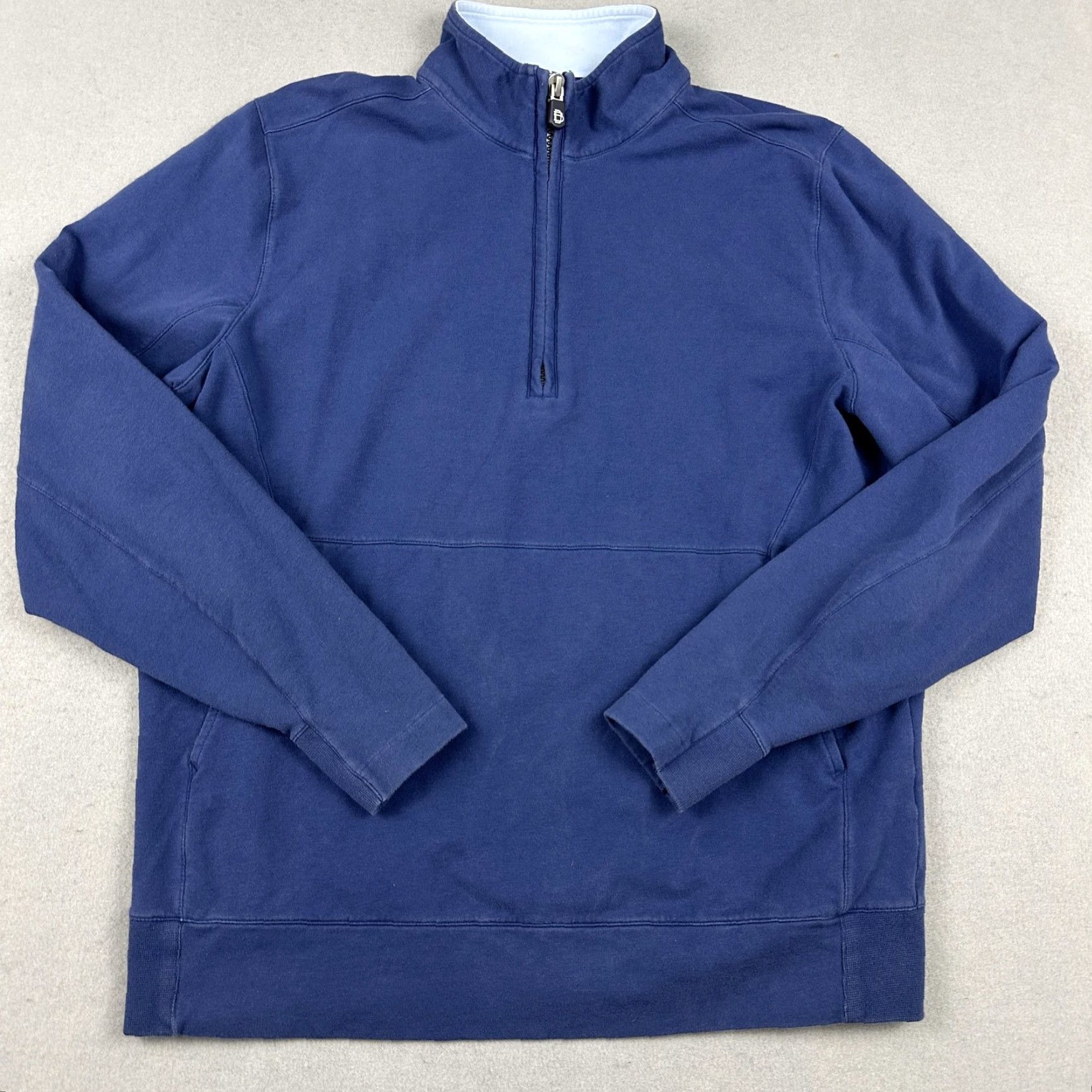 KangaROOS B. Draddy Sweatshirt Men L Blue 1/4 Zip Mock Neck Kangaroo Pocket Stretch L Size US L / EU 52-54 / 3 - 2 Thumbnail