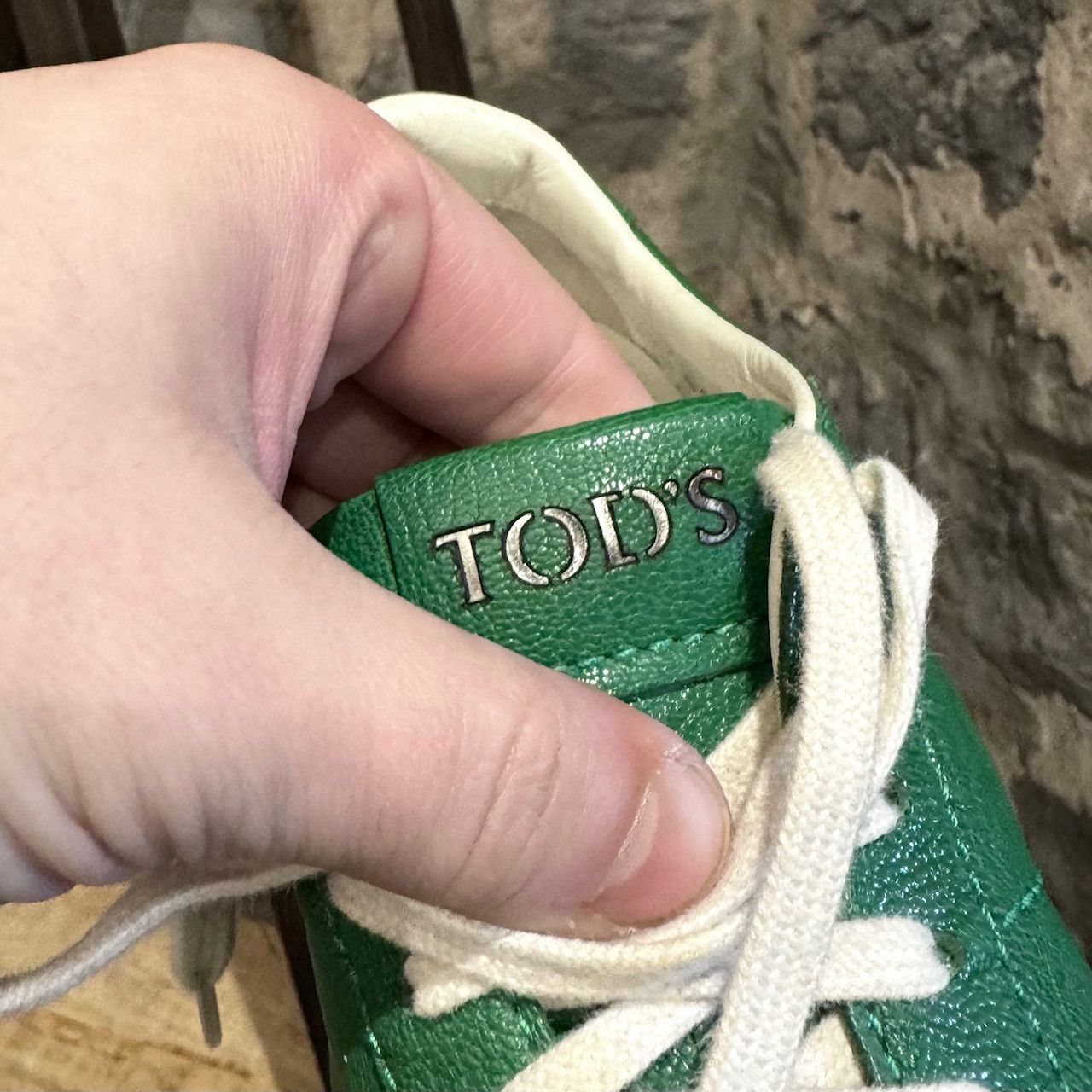 Tod's Tod's Green Leather Sneakers Size US 7 / EU 40 - 10 Thumbnail