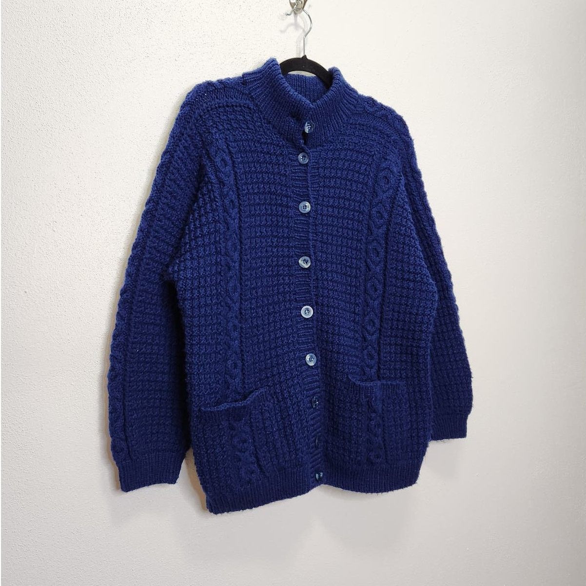 Vintage Vintage Handmade Sweater Cardigan Grandma Grandpa Cable Size M / US 6-8 / IT 42-44 - 3 Thumbnail
