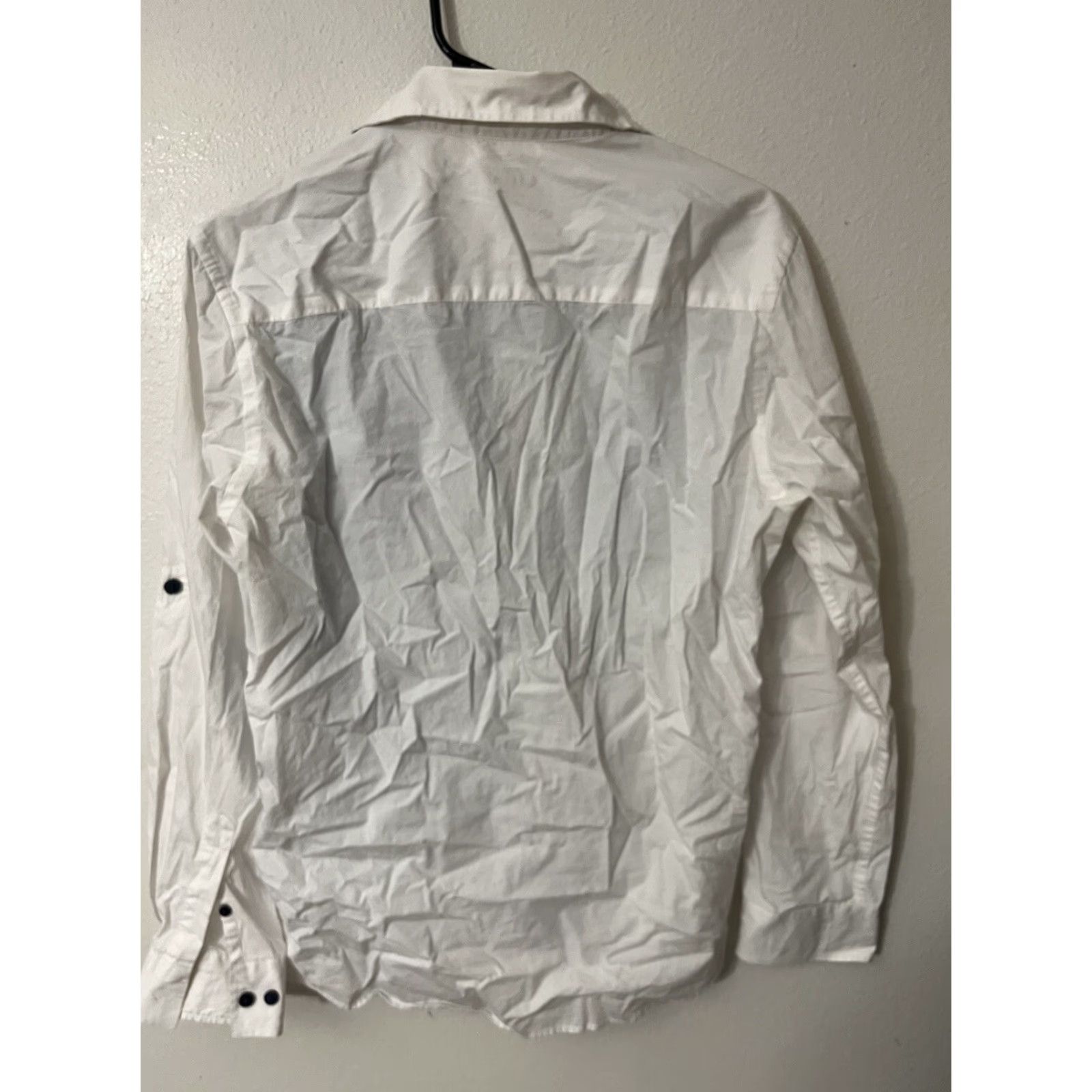 Alfani ALFANI Slim Fit Button-Up Shirt Geometric Pattern Long Sleeve Men’s Small White Size US S / EU 44-46 / 1 - 2 Thumbnail