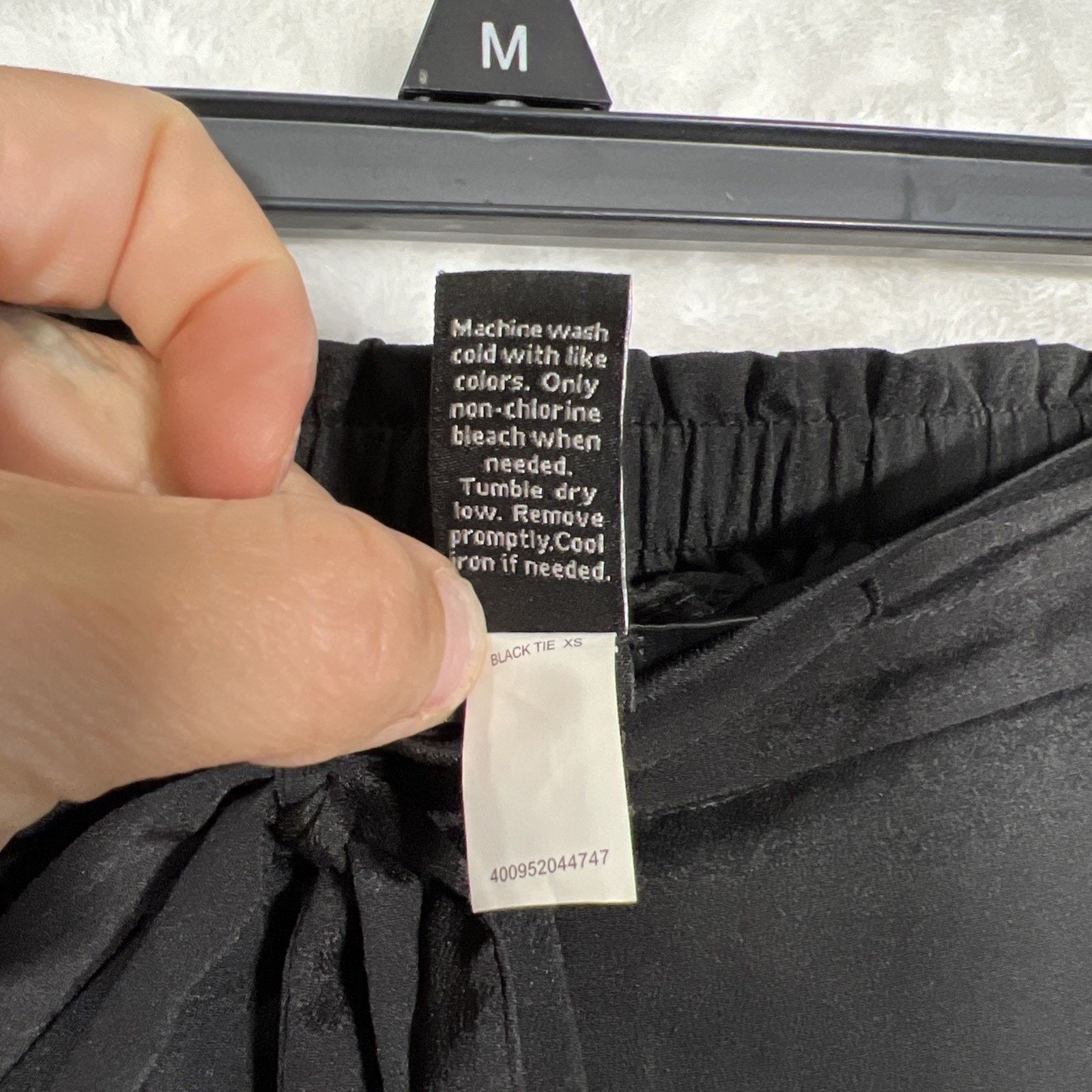 Apt. 9 NWT Apt.9 Black Tie Waist Pull-On Pleated Soft Dress Pants Size 25" / US 0 / IT 36 - 3 Thumbnail
