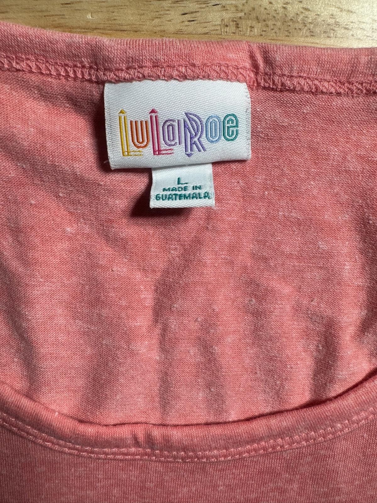 Designer New LuLaRoe Women's Midi Dress Pink Scoop Neck Size M / US 6-8 / IT 42-44 - 5 Thumbnail