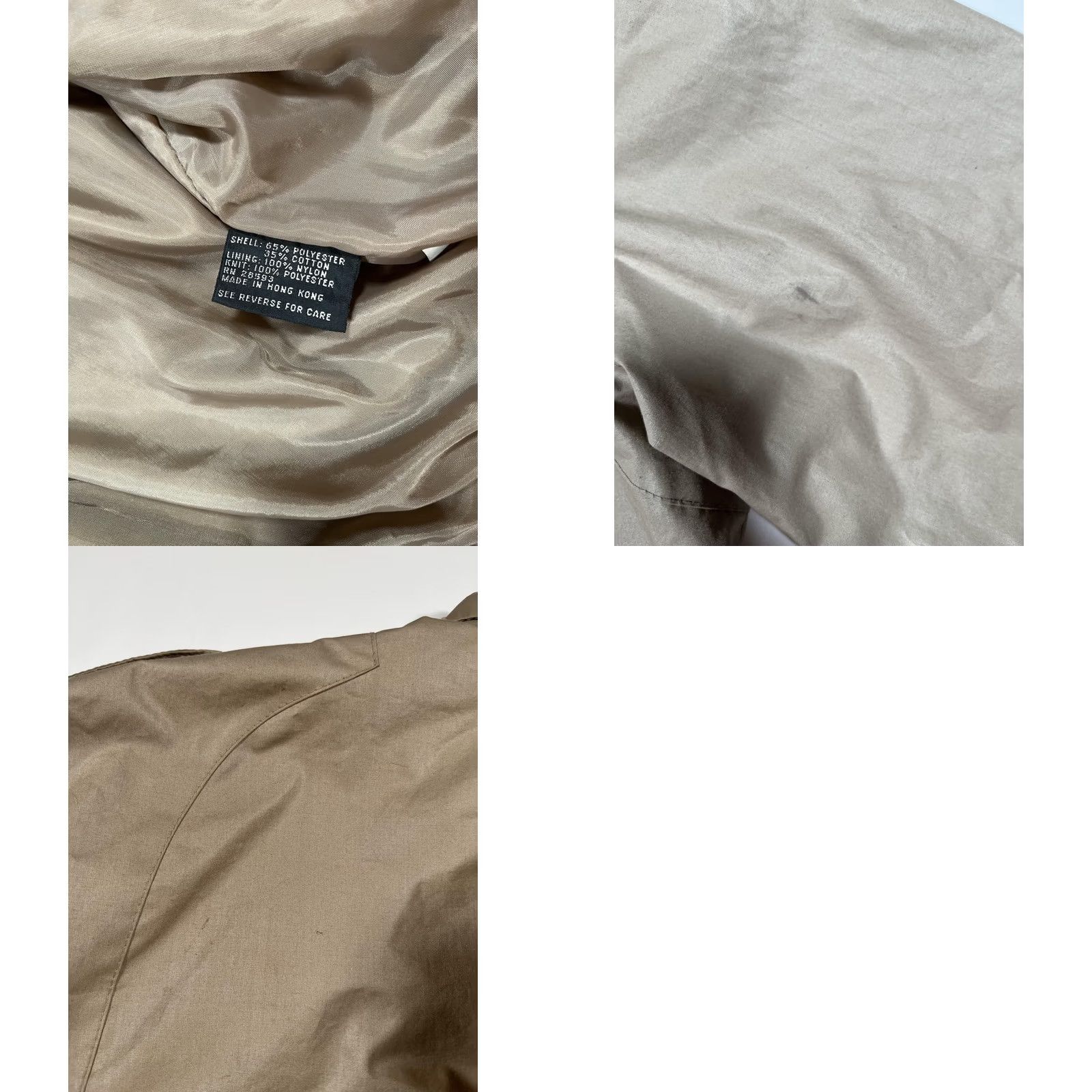 Members Only VINTAGE Members Only Jacket Mens XLT Tan Beige Bomber Zip Front Knit Cuffs Epaulets 65% Polyester 35% Cotton Hong Kong Size US XL / EU 56 / 4 - 8 Thumbnail