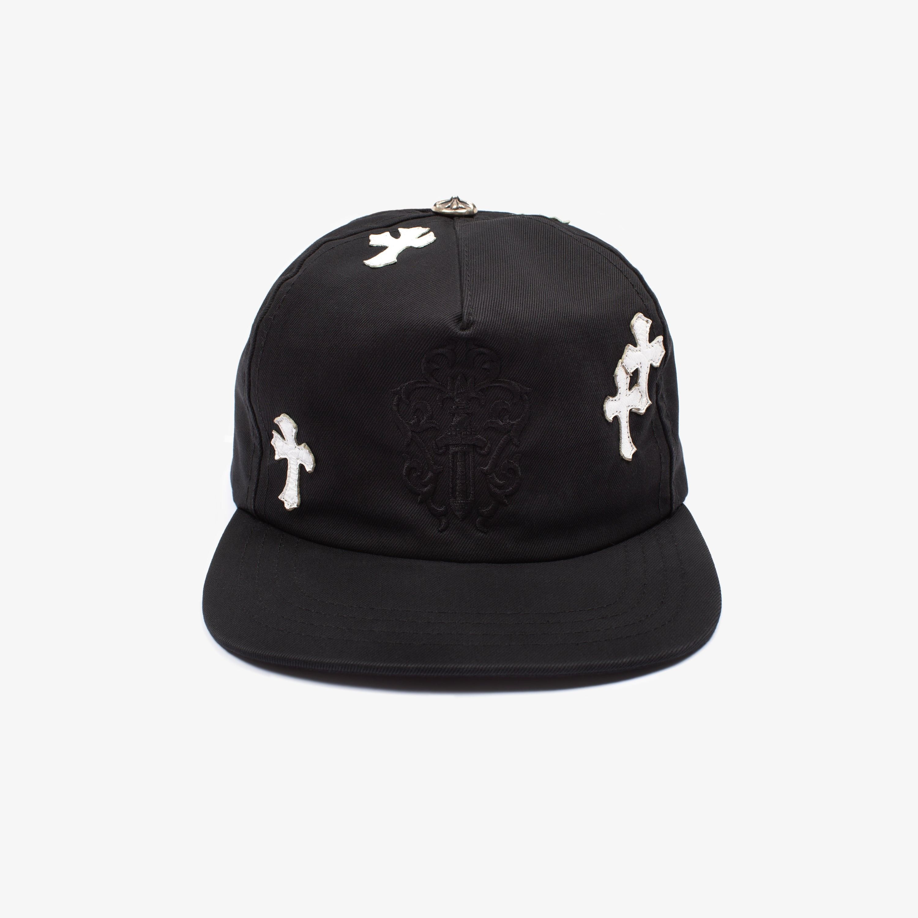 CHROME HEARTS BLACK CROSS PATCH HAT