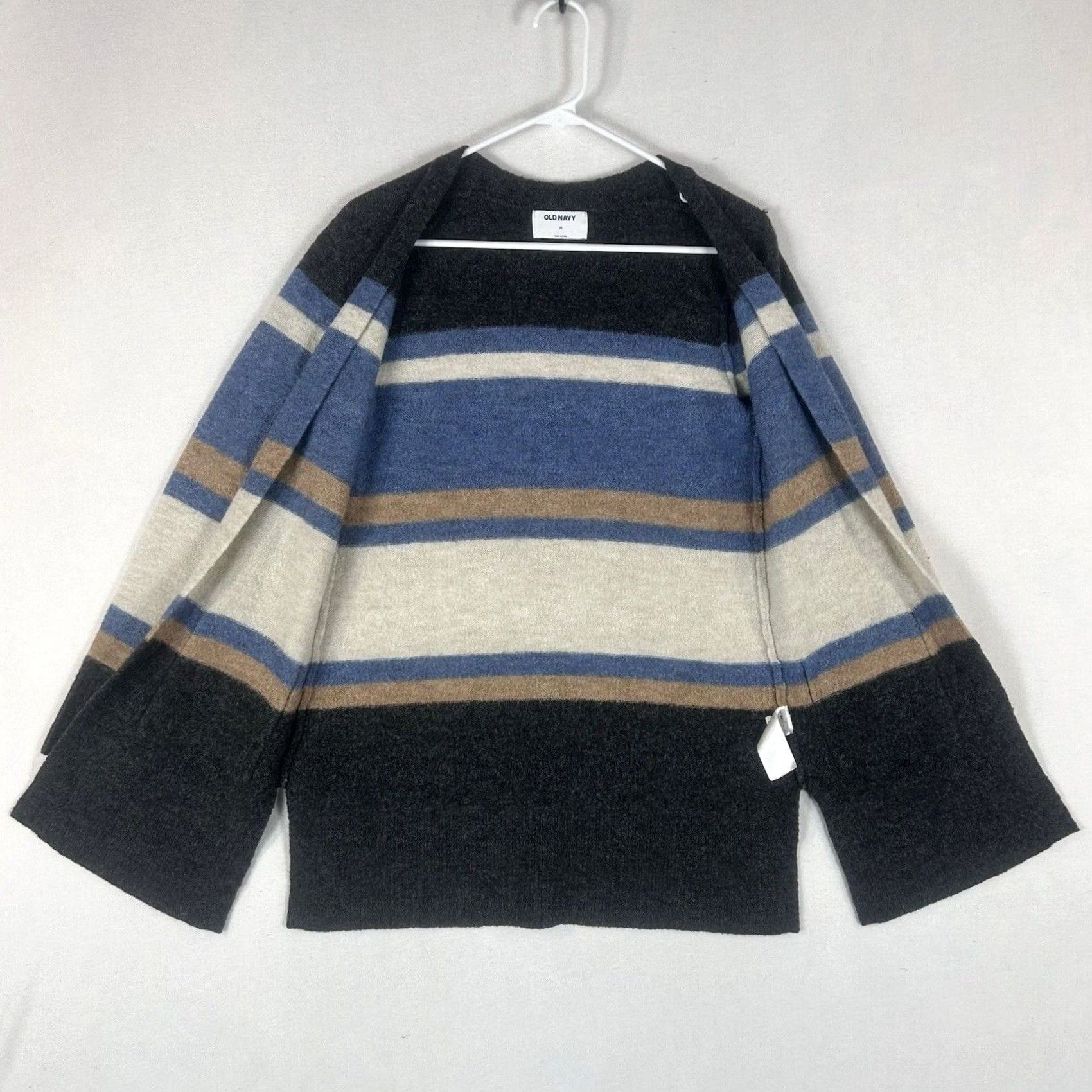 Old Navy Old Navy Cardigan Sweater Womens XS Striped Open Pockets Long Sleeve L/S Crew Neck Casual Bohemian Classic Knit Size XS / US 0-2 / IT 36-38 - 5 Thumbnail