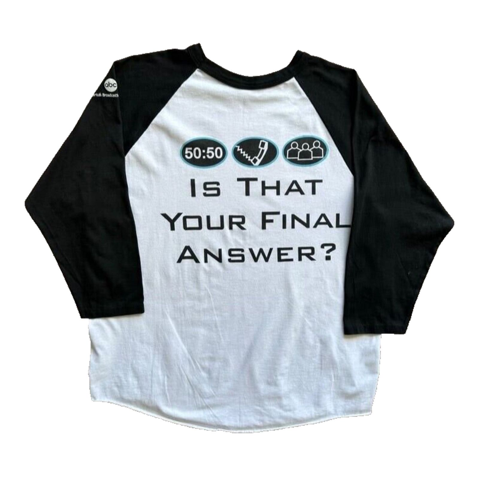 Augusta Sportswear Who Wants To Be A Millionaire Game Show T Shirt L 3/4 Sleeve Size US L / EU 52-54 / 3 - 4 Thumbnail