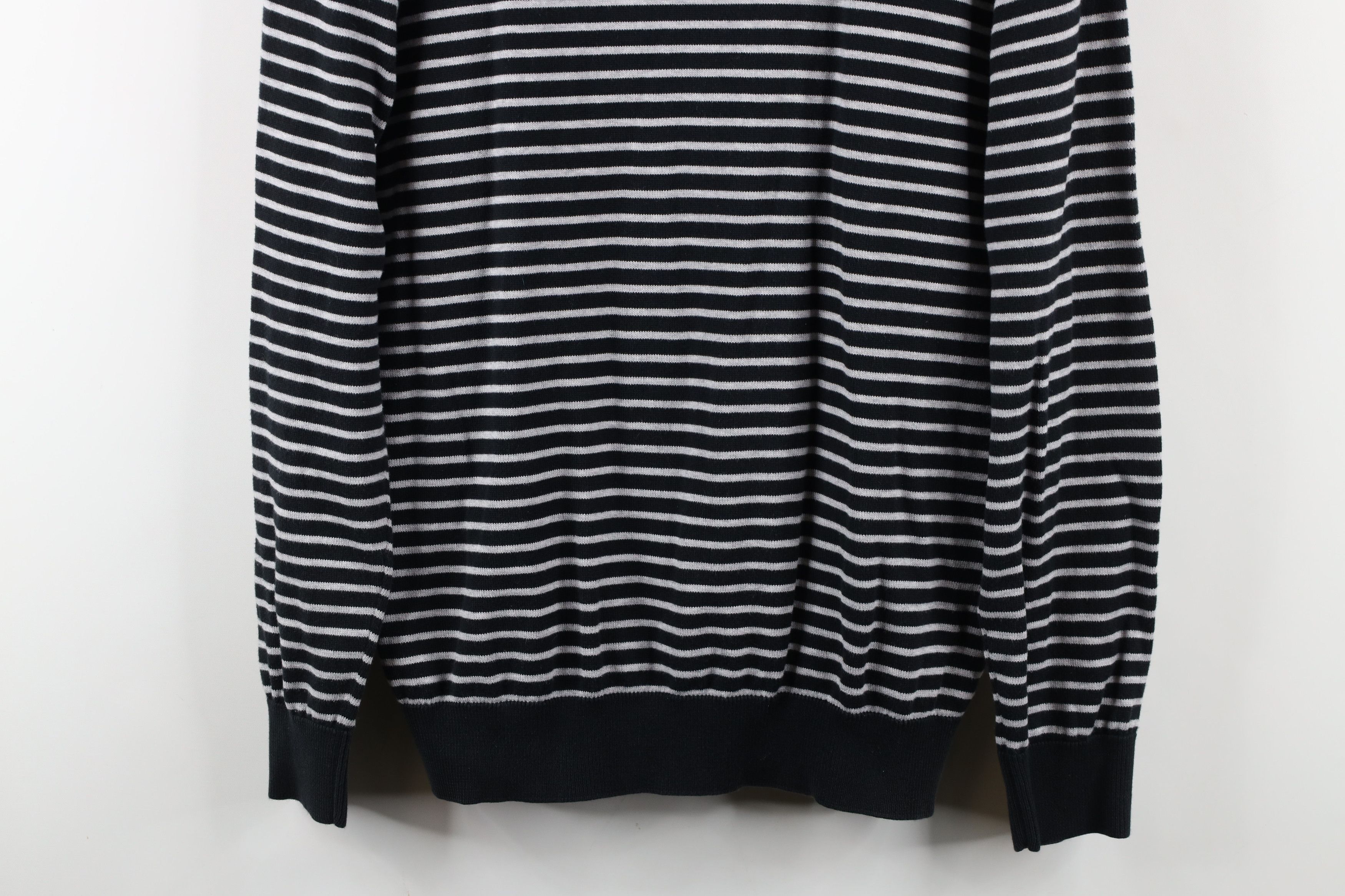 Lacoste × Vintage Vintage Lacoste Military Style Logo Striped Knit Sweater Size US L / EU 52-54 / 3 - 3 Thumbnail