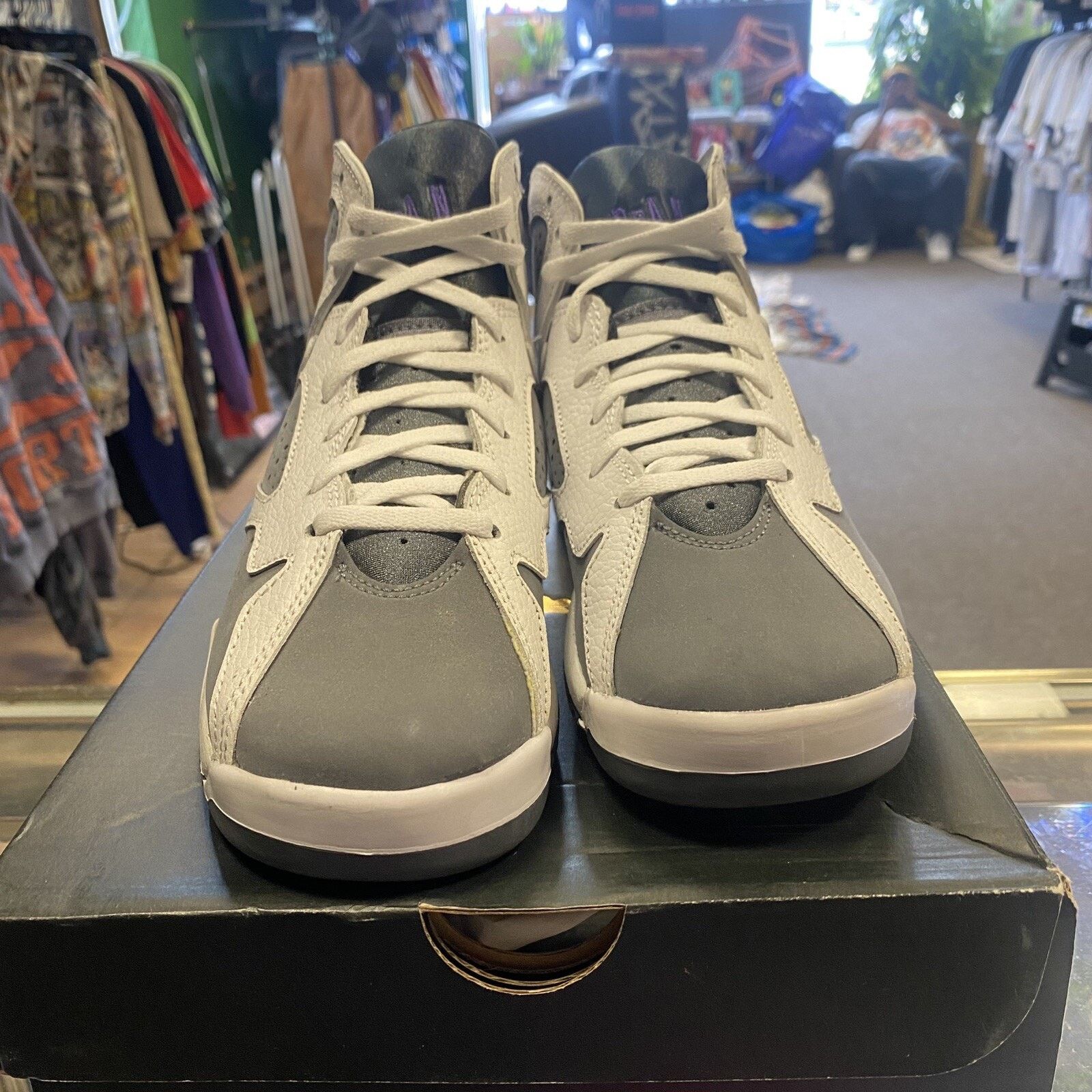 Jordan Brand Nike Air Jordan 7 Retro Flint DJ2777-100 2021 Youth Size 6Y Size US 6 / EU 39 - 4 Thumbnail
