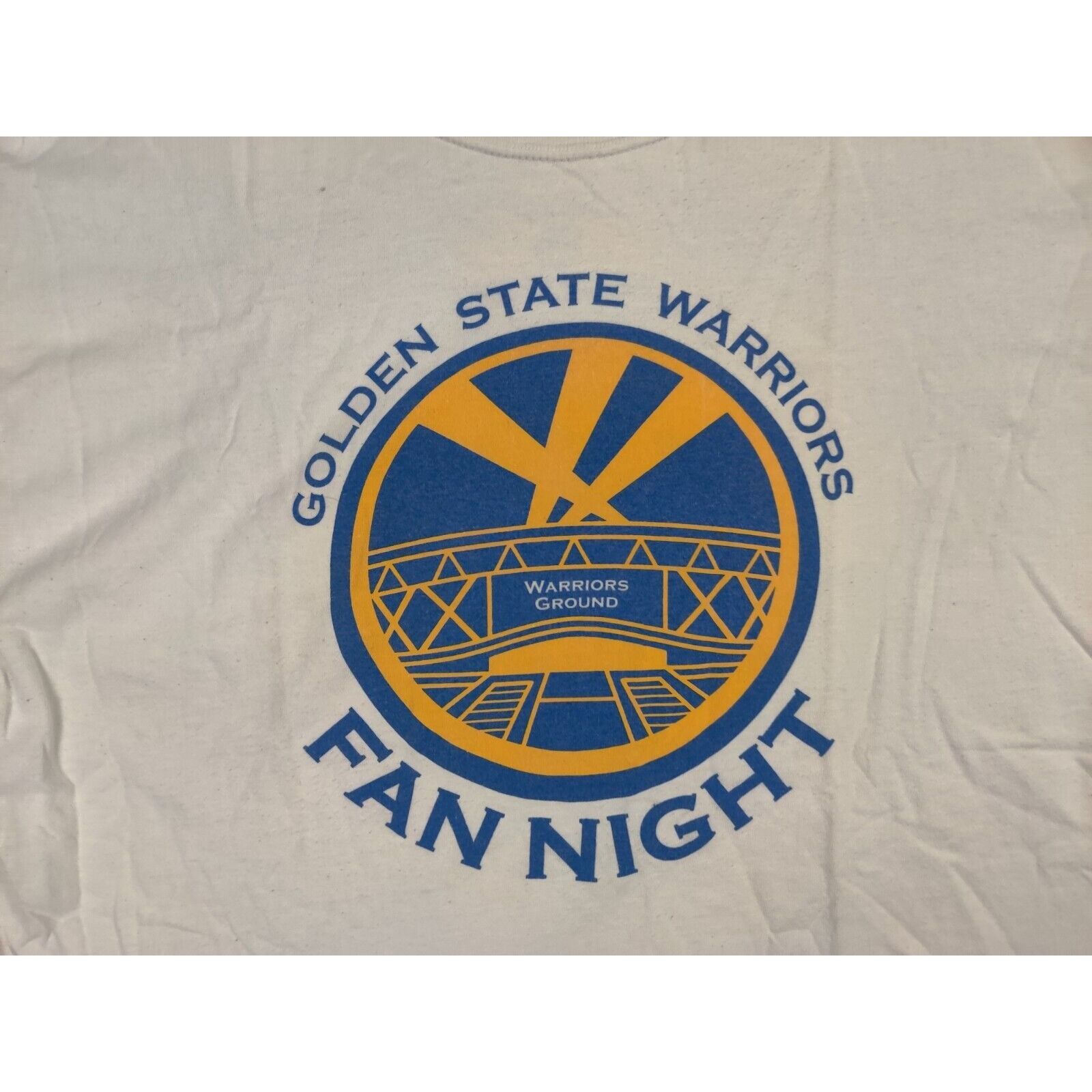 NBA Golden State Warriors Shirt Mens XL White Blue Spell Out Size US XL / EU 56 / 4 - 6 Thumbnail