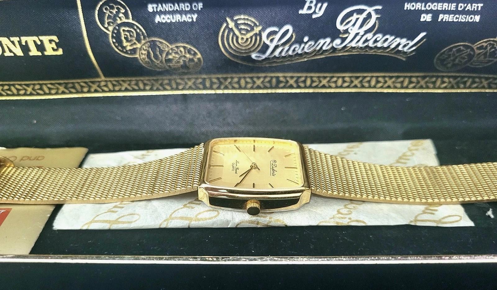 Rare Vintage Dufonte Lucien Piccard Mens Watch New Old Stock