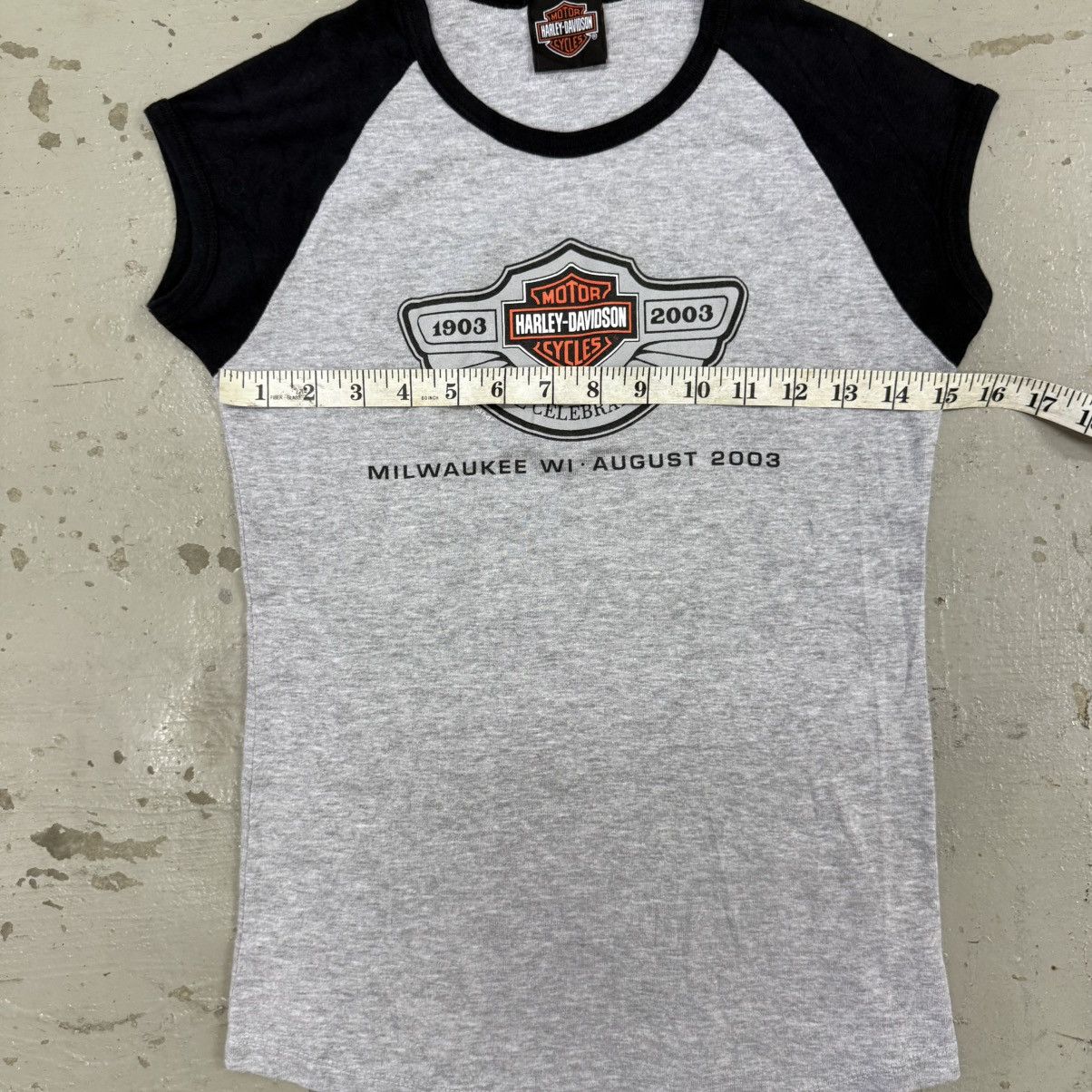 y2k vintage Harley Davidson baby tee