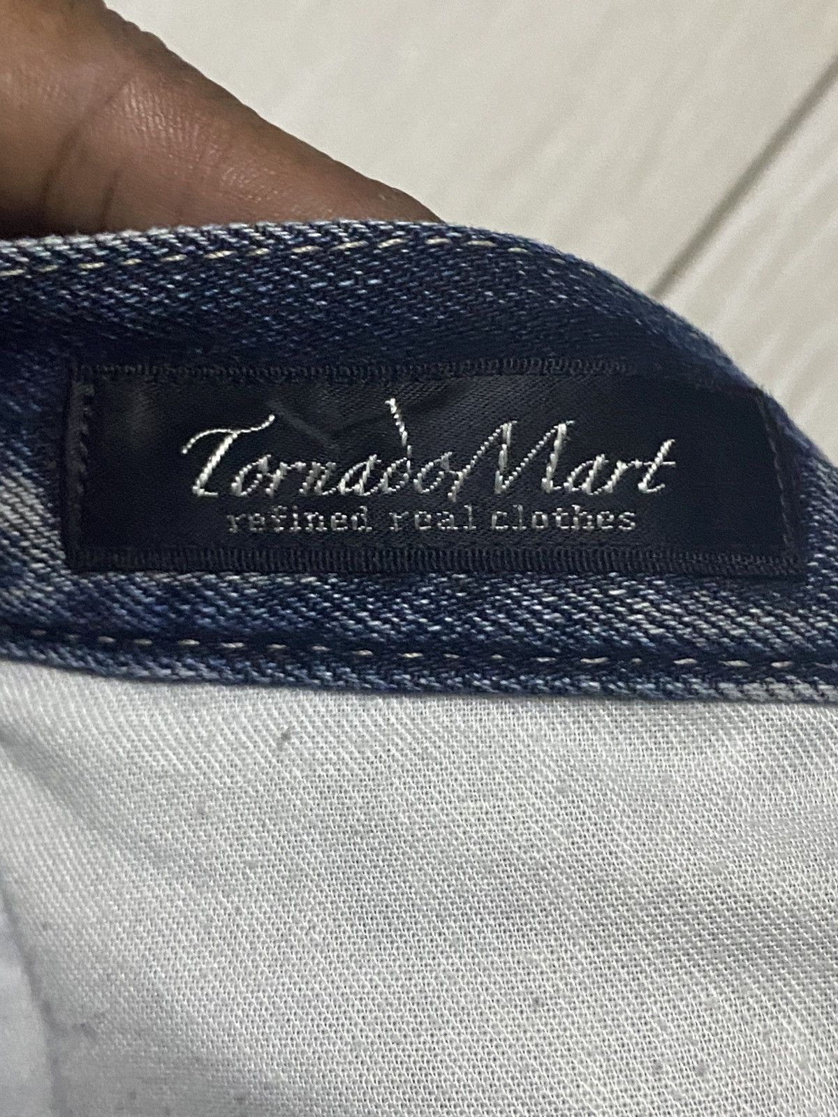 Tornado Mart Vintage Tornado Mart Faded Distressed Repair Skinny Jeans Size US 31 - 14 Thumbnail