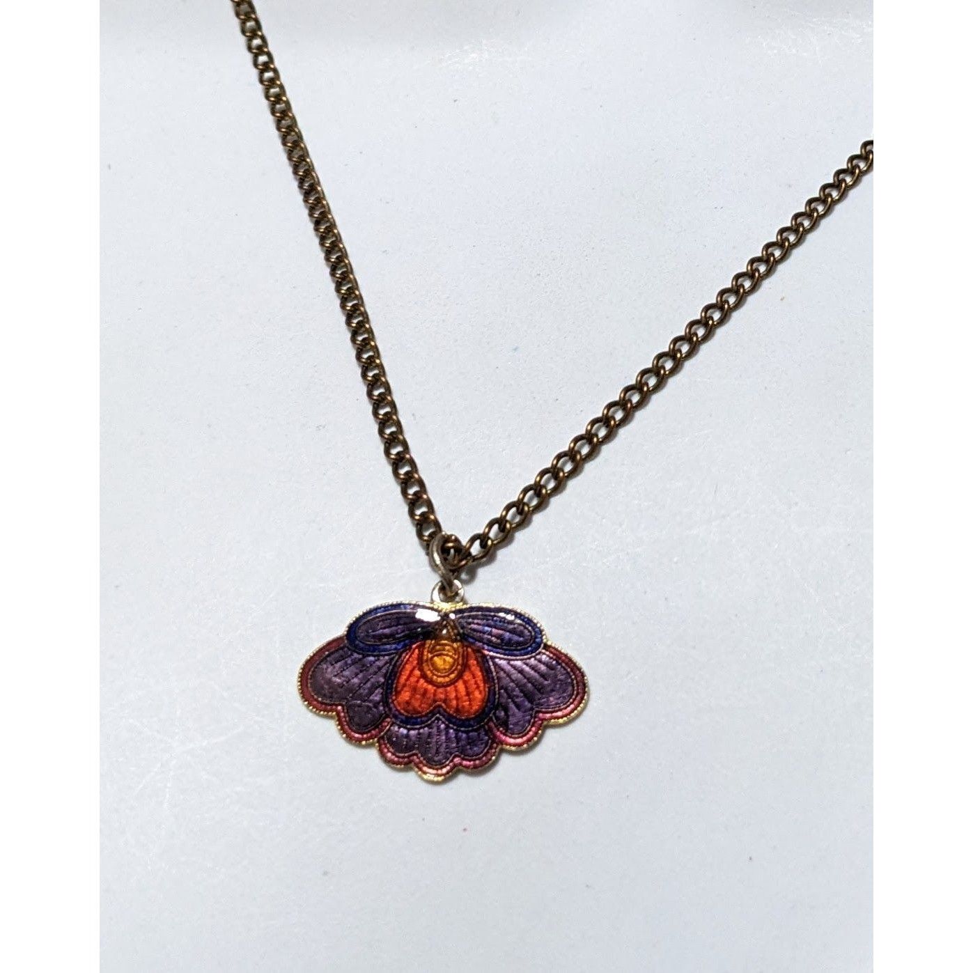 Other Purple Cloissone Moth Necklace Size ONE SIZE - 9 Thumbnail