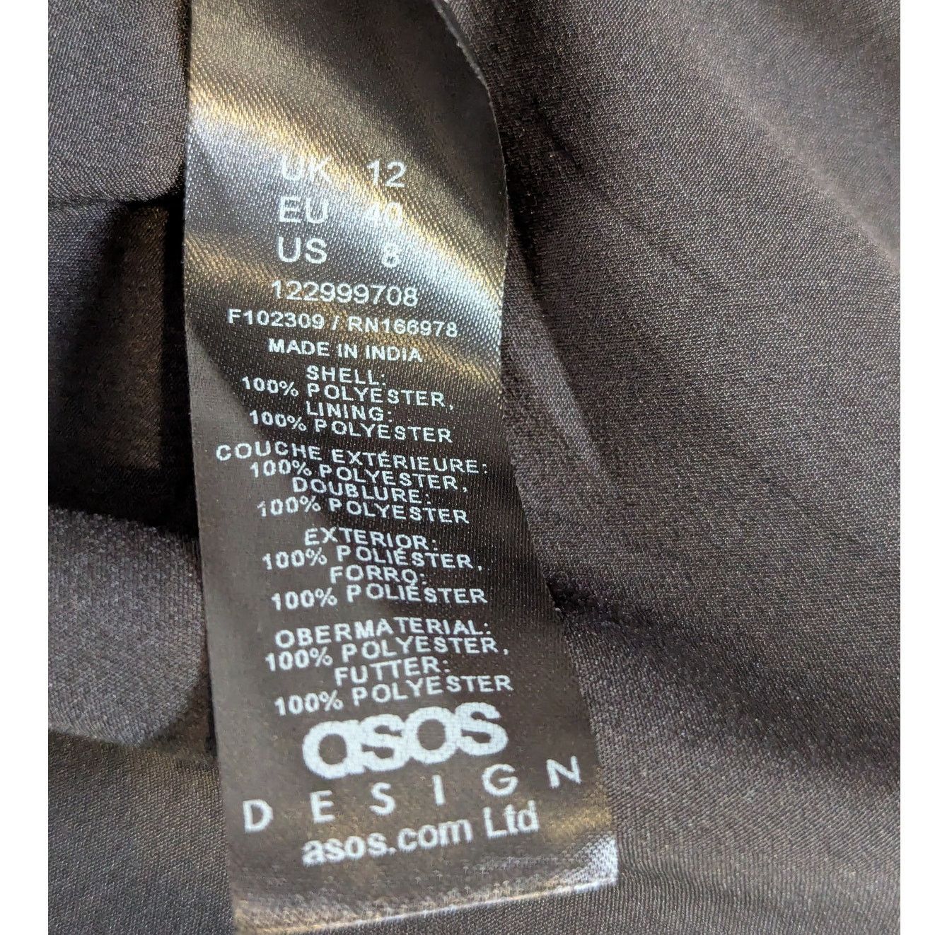 Asos ASOS Design Ruffled Long Sleeve Mini Dress Black White 8 Size M / US 6-8 / IT 42-44 - 6 Thumbnail