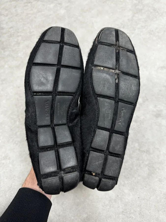 Prada Prada Black Pony Hair Loafers Driver Sole Size US 9 / EU 42 - 7 Thumbnail