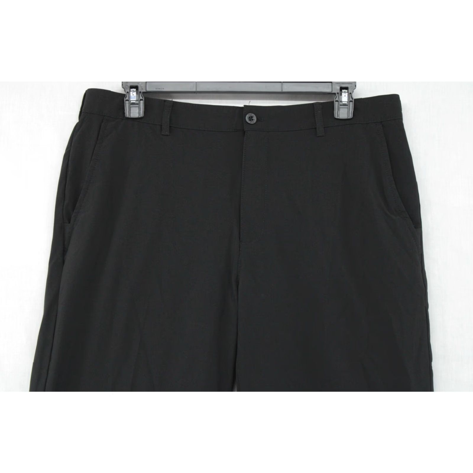 Izod VINTAGE IZOD Swing Flex Golf Pant Mens 38X32 Black Performance Straight Leg Flat Front Size US 38 / EU 54 - 2 Thumbnail