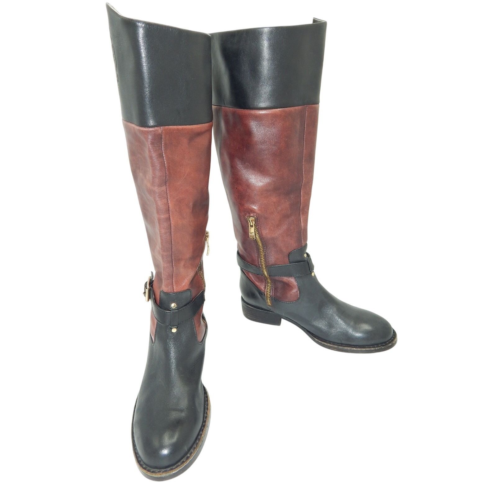 Vince Camuto Vince Camuto Black Brown Leather Boots Size 36 / 6 Size US 6 / IT 36 - 9 Thumbnail