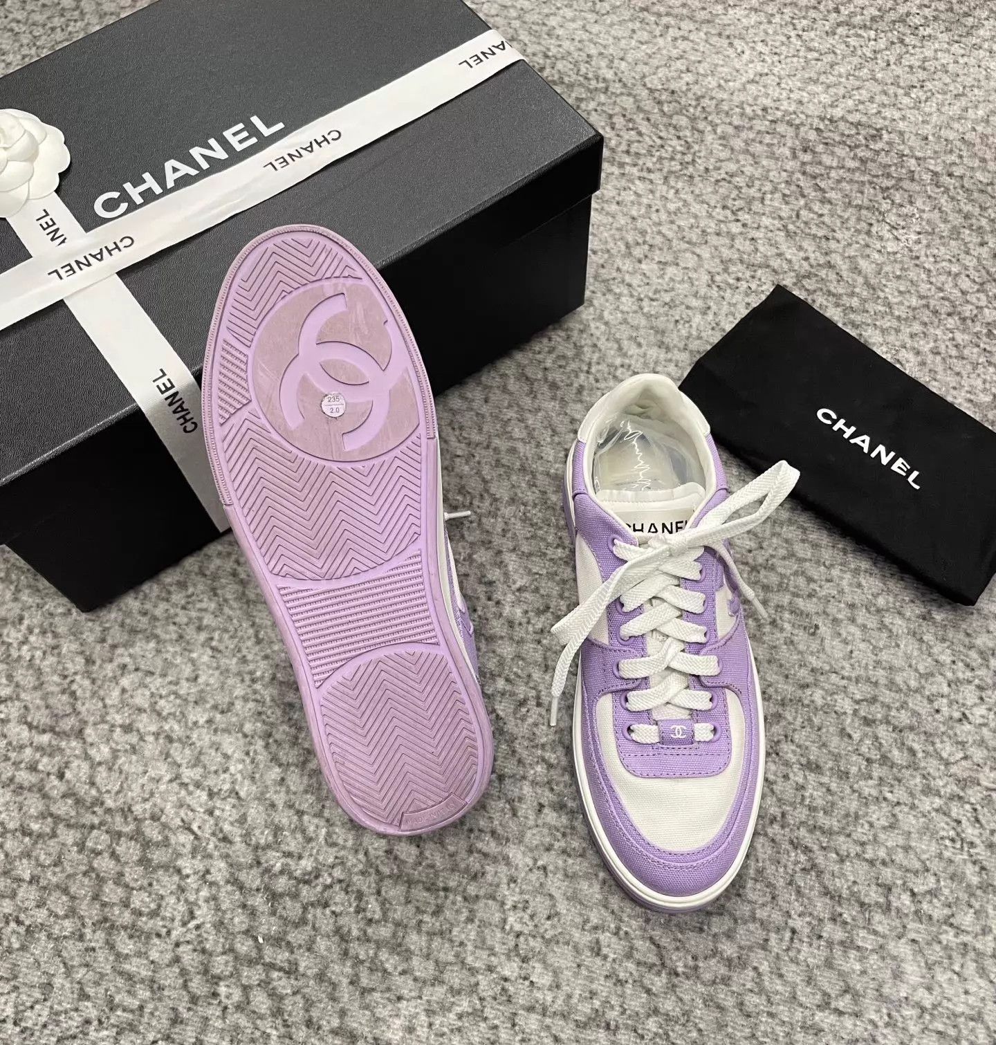 Chanel Chanel Lavender Women's Sneakers Size US 6.5 / IT 36.5 - 5 Thumbnail