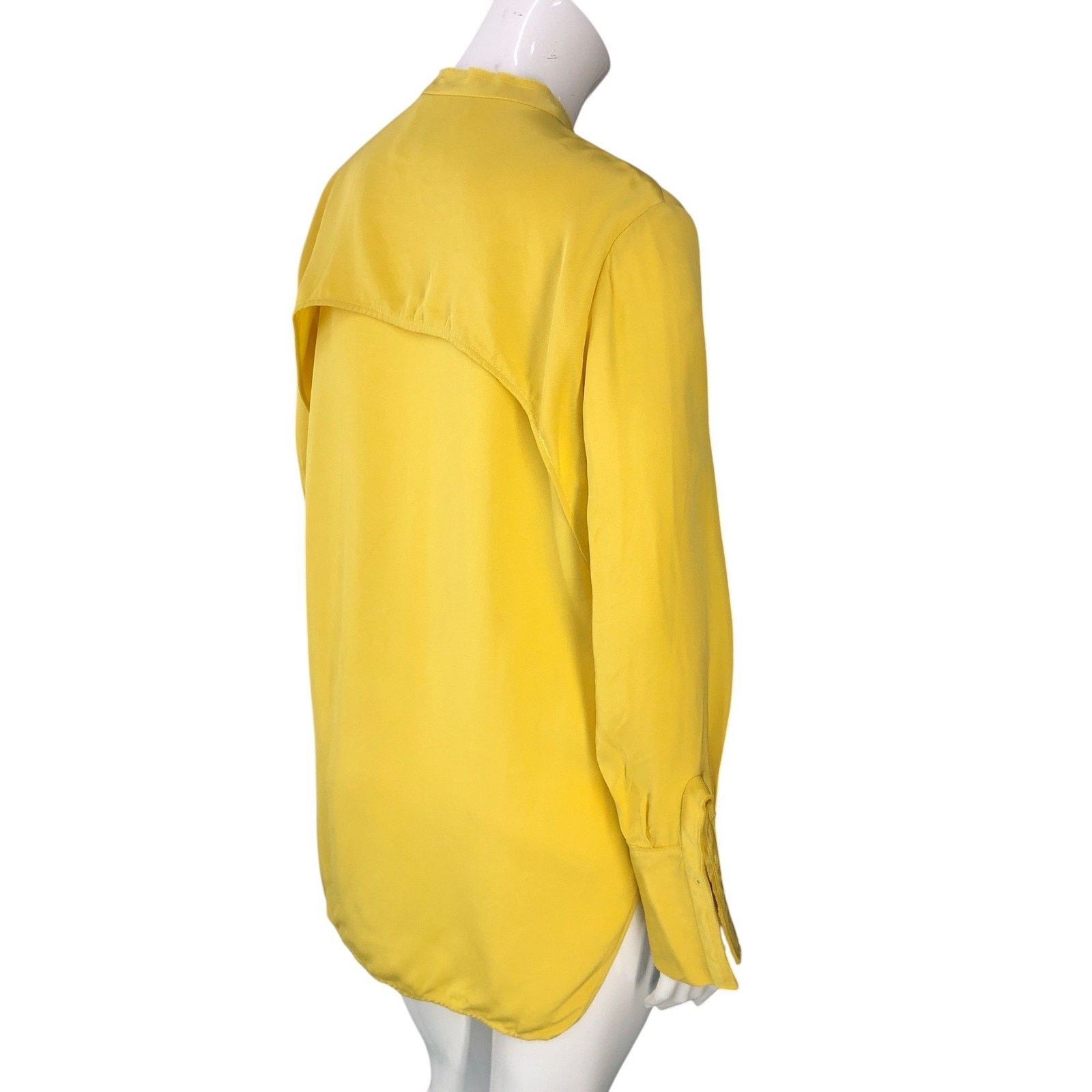 3.1 Phillip Lim 3.1 Phillip Lim Blouse 4 Yellow Silk Bib Front Mandarin Size S / US 4 / IT 40 - 8 Thumbnail