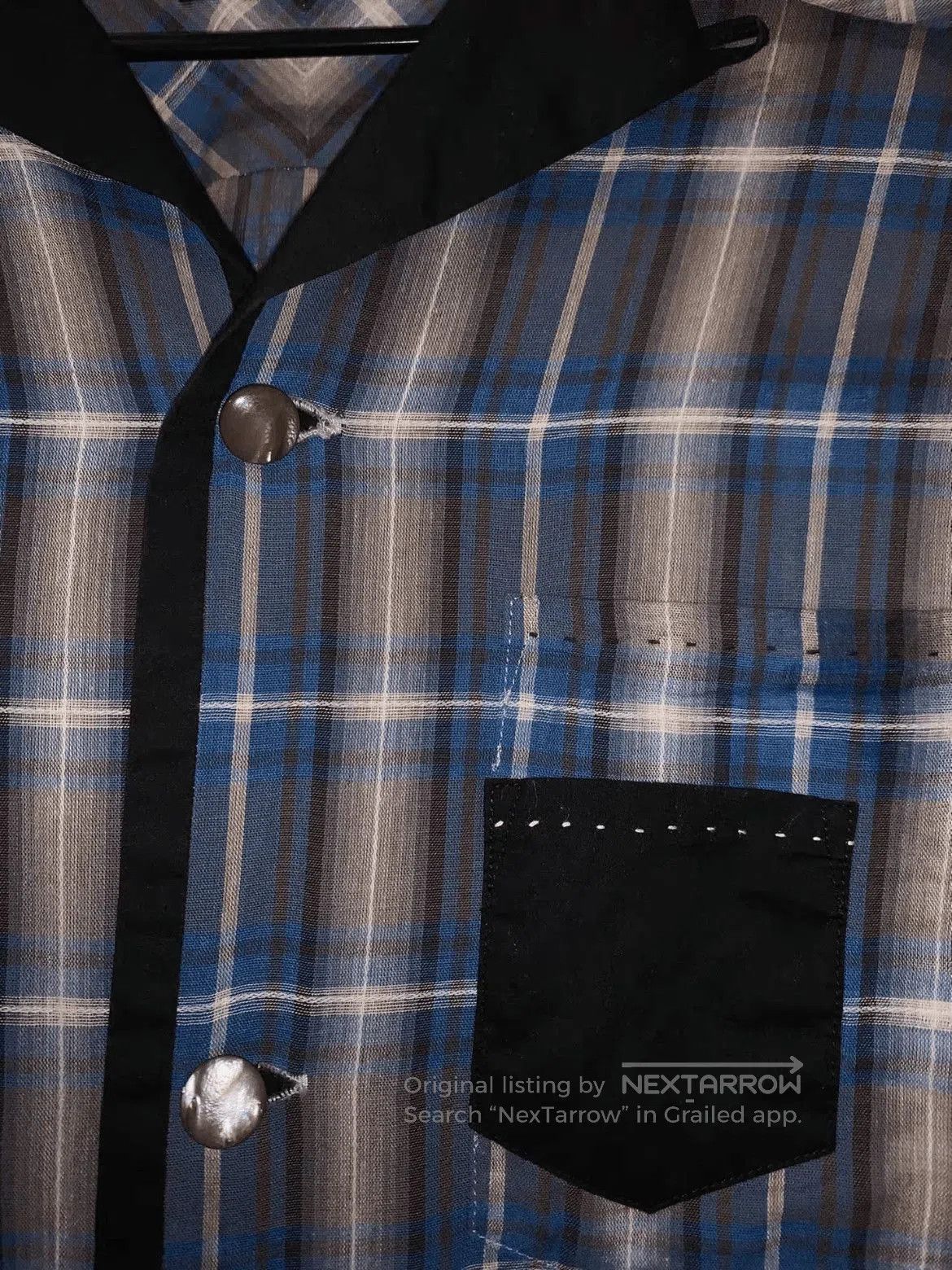 Number (N)ine Sz 3 Number Nine Blue Simple Plaid Shirt. Size US L / EU 52-54 / 3 - 4 Thumbnail