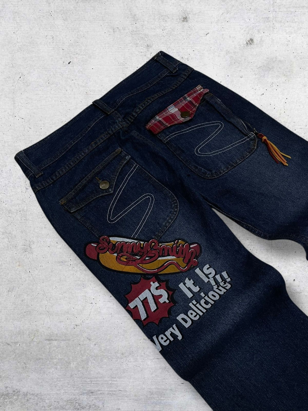 Hysteric Glamour VINTAGE SUNNY SMITH CRAFTED 90S JAPAN DESIGNER ARCHIVE DENIM Size US 32 / EU 48 - 16 Thumbnail