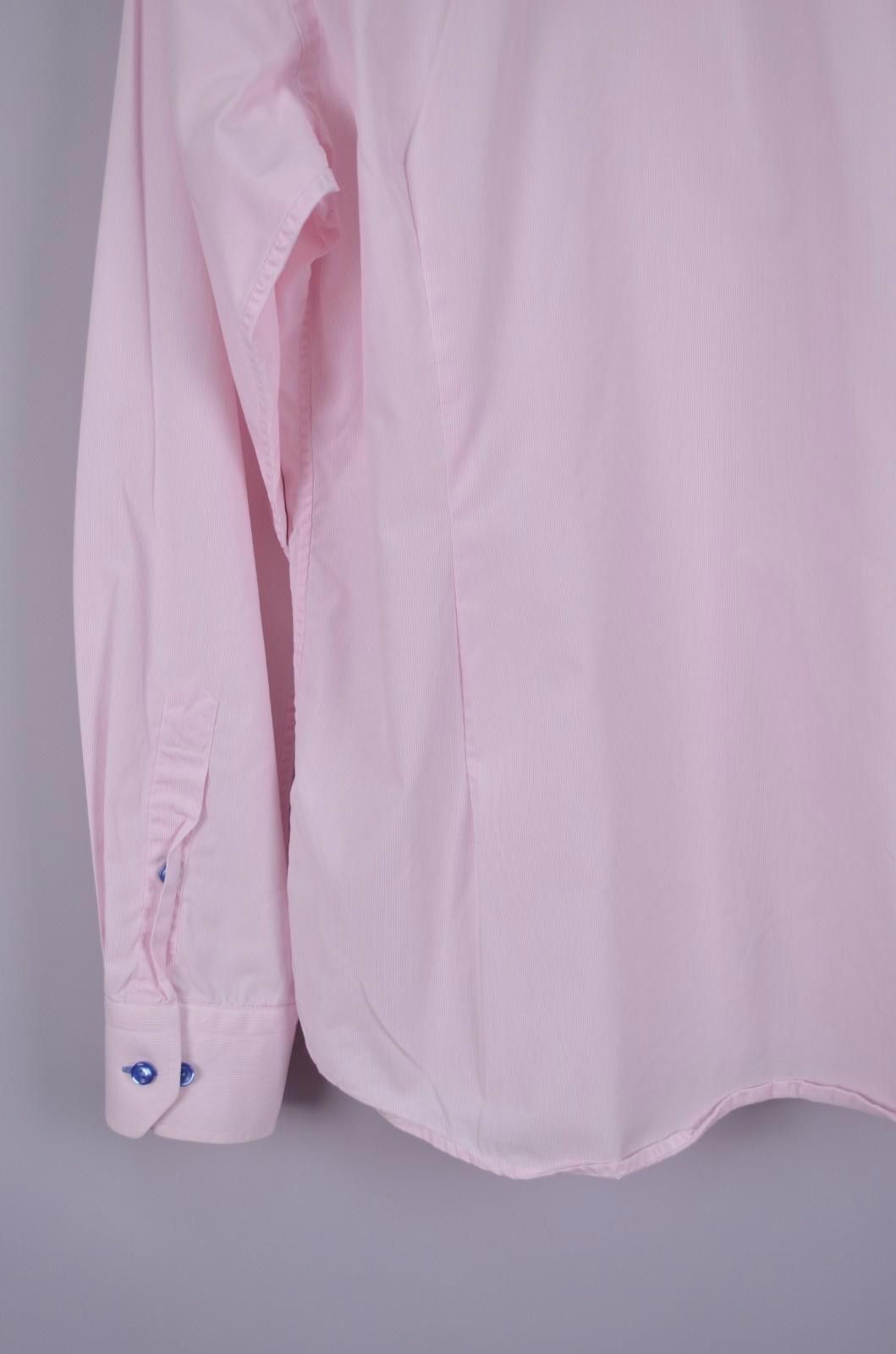 Eton Eton Mens Slim Pink Striped Dress Shirt Slim Size M (41 16) Size US M / EU 48-50 / 2 - 10 Thumbnail