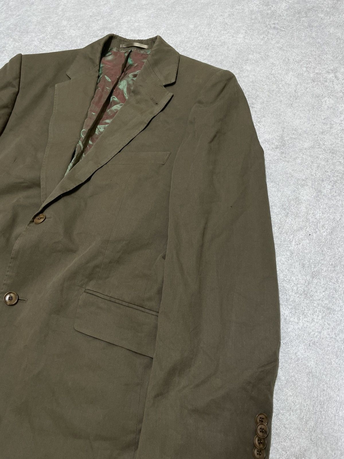 Burberry × Burberry Prorsum Khaki Y2K Burberry Blazer Jacket LGB Opium Style Size 50L - 2 Thumbnail