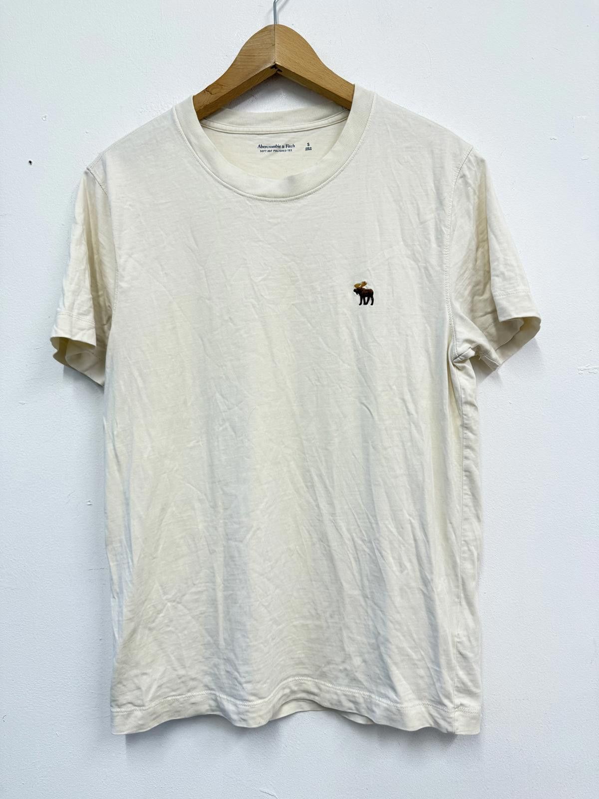 Abercrombie & Fitch Abercrombie & Fitch Soft AF Polished Tee - Cream, Size Small Size US S / EU 44-46 / 1 - 1 Thumbnail
