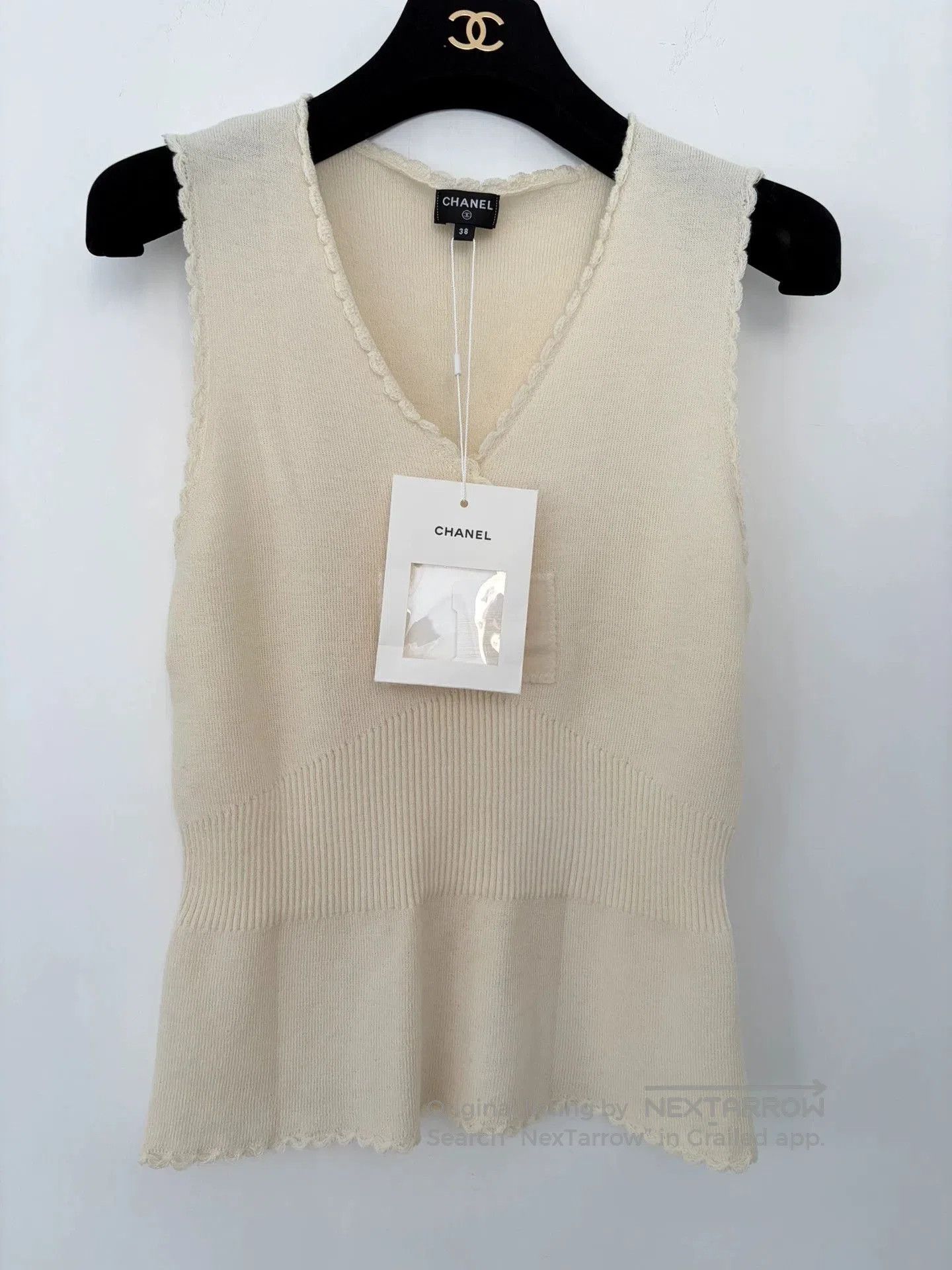 Chanel Chanel Wool Logo Embroidered V-Neck Vest. Size US S / EU 44-46 / 1 - 2 Thumbnail