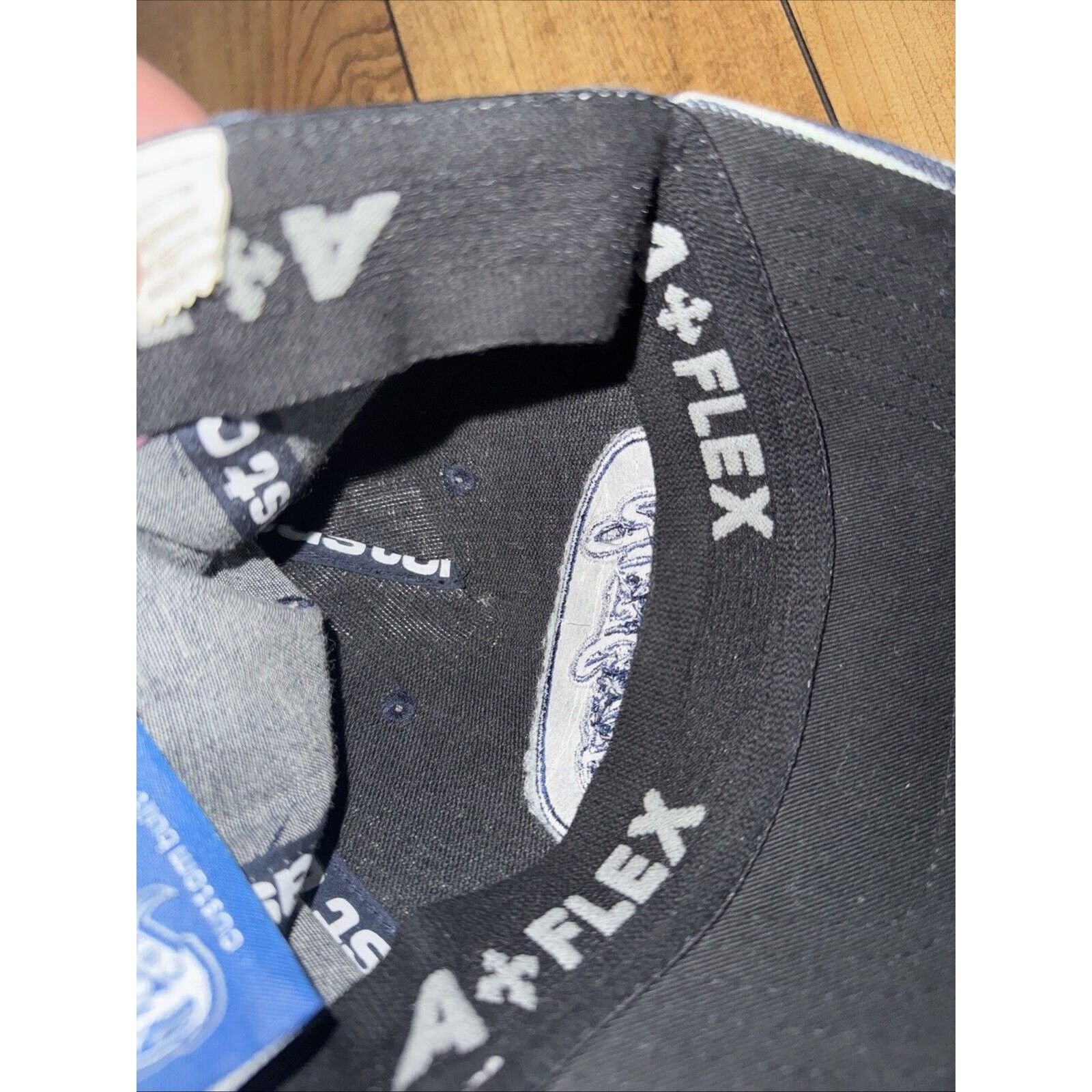 Japanese Brand × Vintage West Coast Customs Flex Fit Hat Blue Pint Stripes Size ONE SIZE - 3 Thumbnail