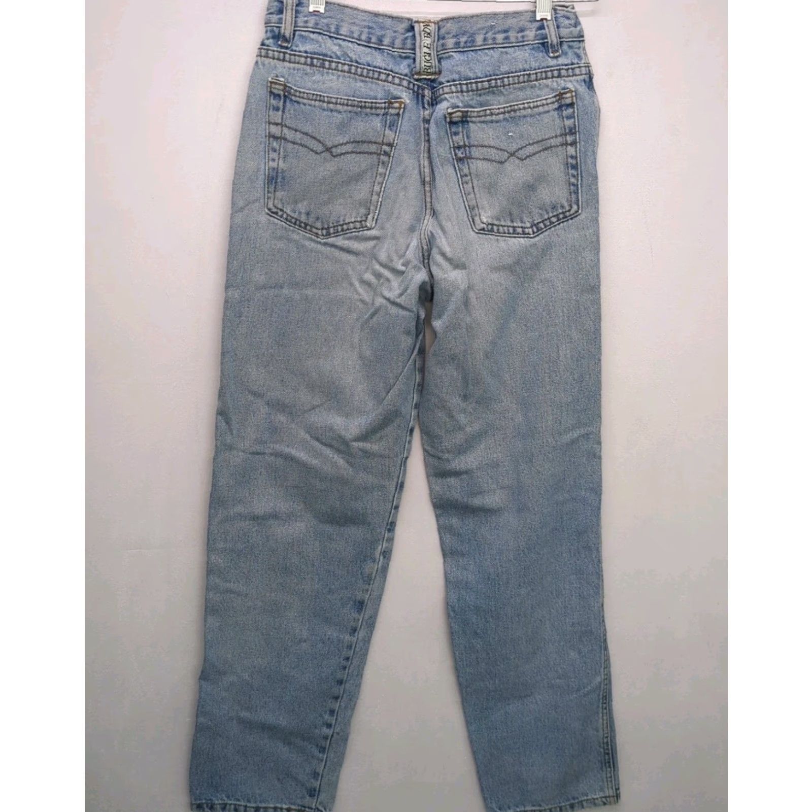 Bugle Boy VINTAGE Bugle Boy Jeans Mens 30x30 Blue Denim Tapered Leg BBC Light Wash Regular Mens jeans 90s Logo Distressed Comfort Pockets Size US 30 / EU 46 - 2 Thumbnail