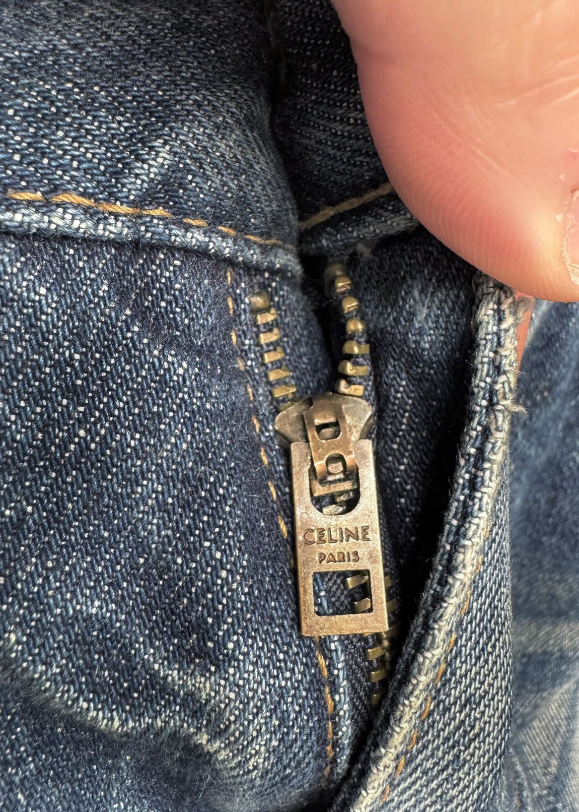 Celine Celine Triomphe Signature Cut Off Washed Blue Flare Jeans Size 28" / US 6 / IT 42 - 6 Thumbnail