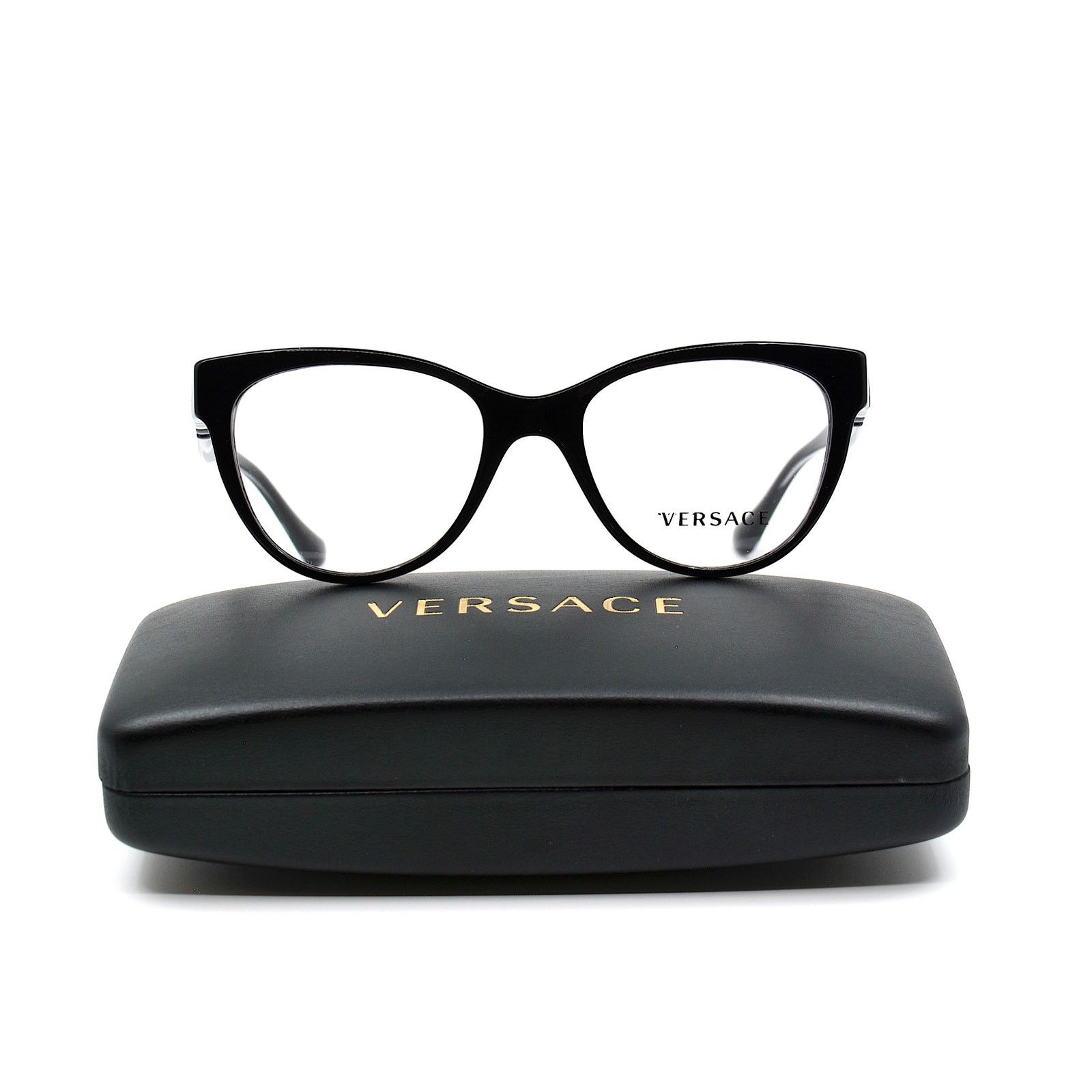 Versace NEW VERSACE VE3304 GB1 BLACK AUTHENTIC EYEGLASSES FRAME Size ONE SIZE - 10 Thumbnail