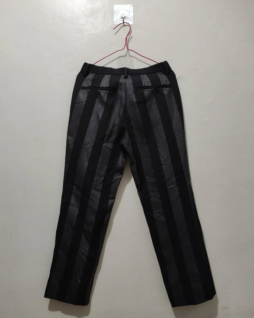 Japanese Brand Japanese Comme Ça Du mode Vkei Black Striped Slack Pants Size US 30 / EU 46 - 2 Thumbnail